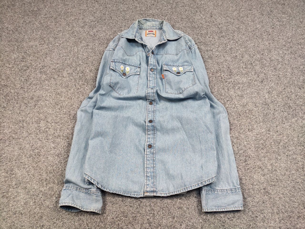 Levi's Vintage 90's Levis Orange Tab denim Classic Buttons Shirt Size US M / EU 48-50 / 2 - 3 Thumbnail