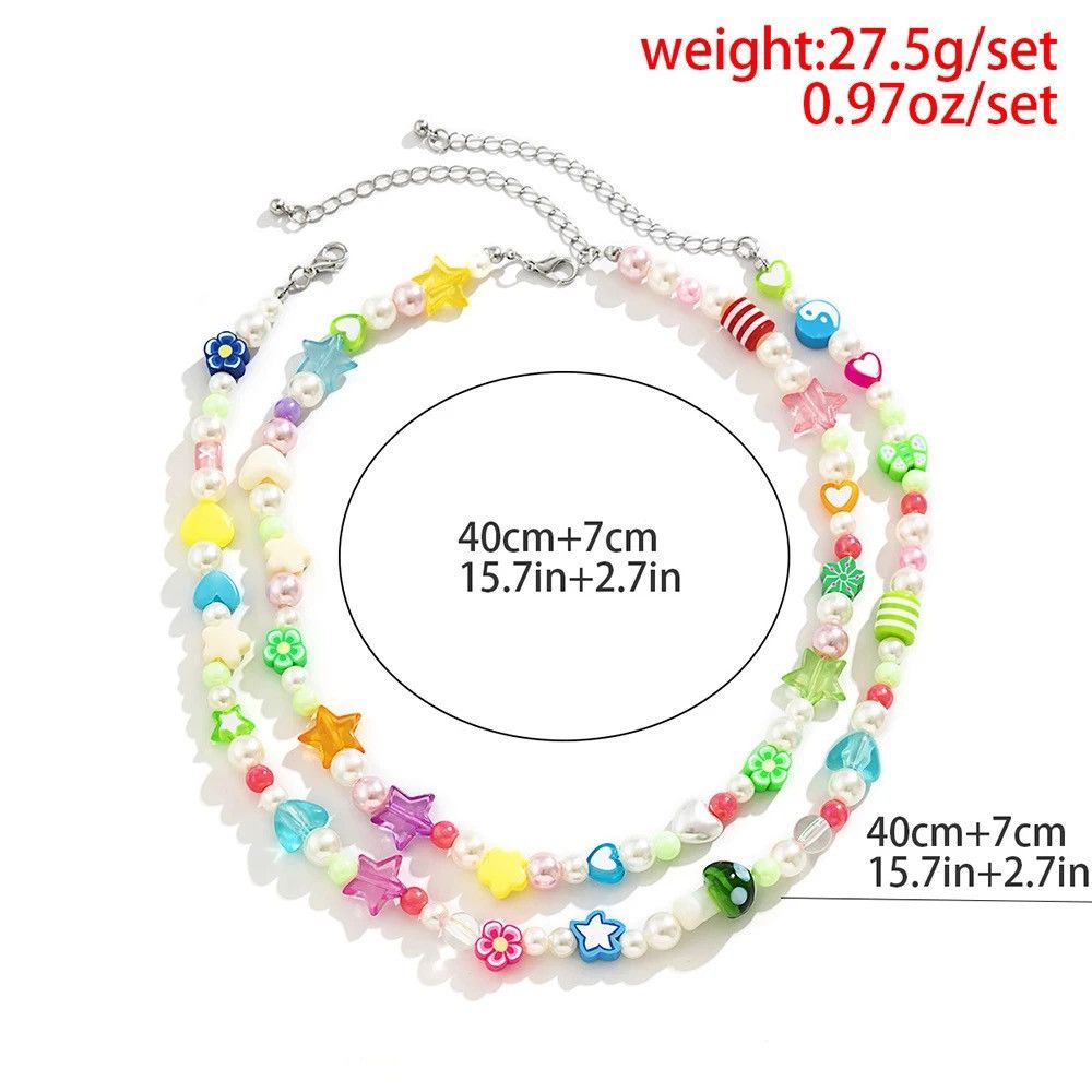 Japanese Brand × Jewelry Double Colorful Star Necklaces Chain Size ONE SIZE - 7 Thumbnail
