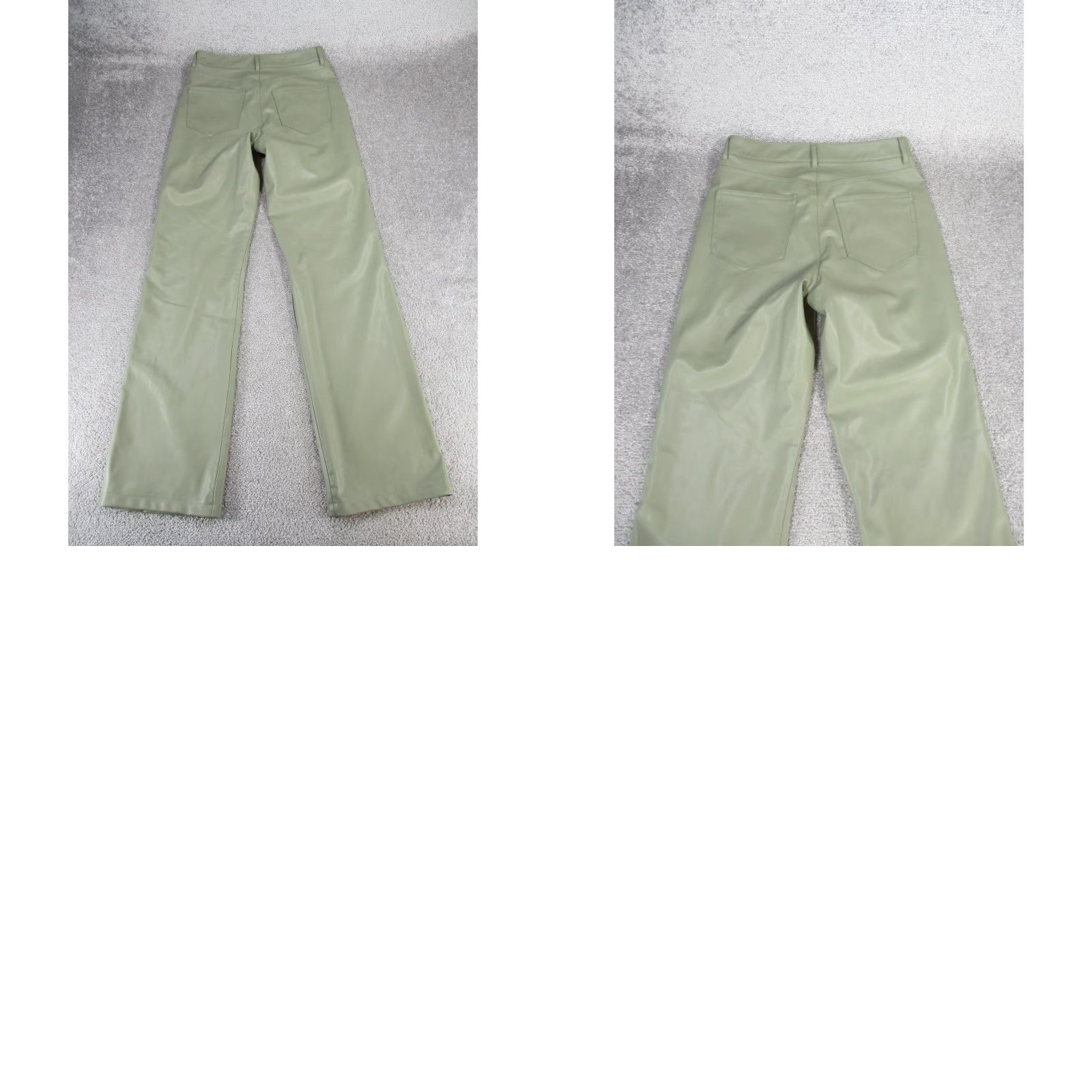 Zara Zara Pants Womens 4 Khaki Faux Leather Straight Leg Dress Pants Beige 4 Womens Mens? Size 27" / US 4 / IT 40 - 9 Thumbnail