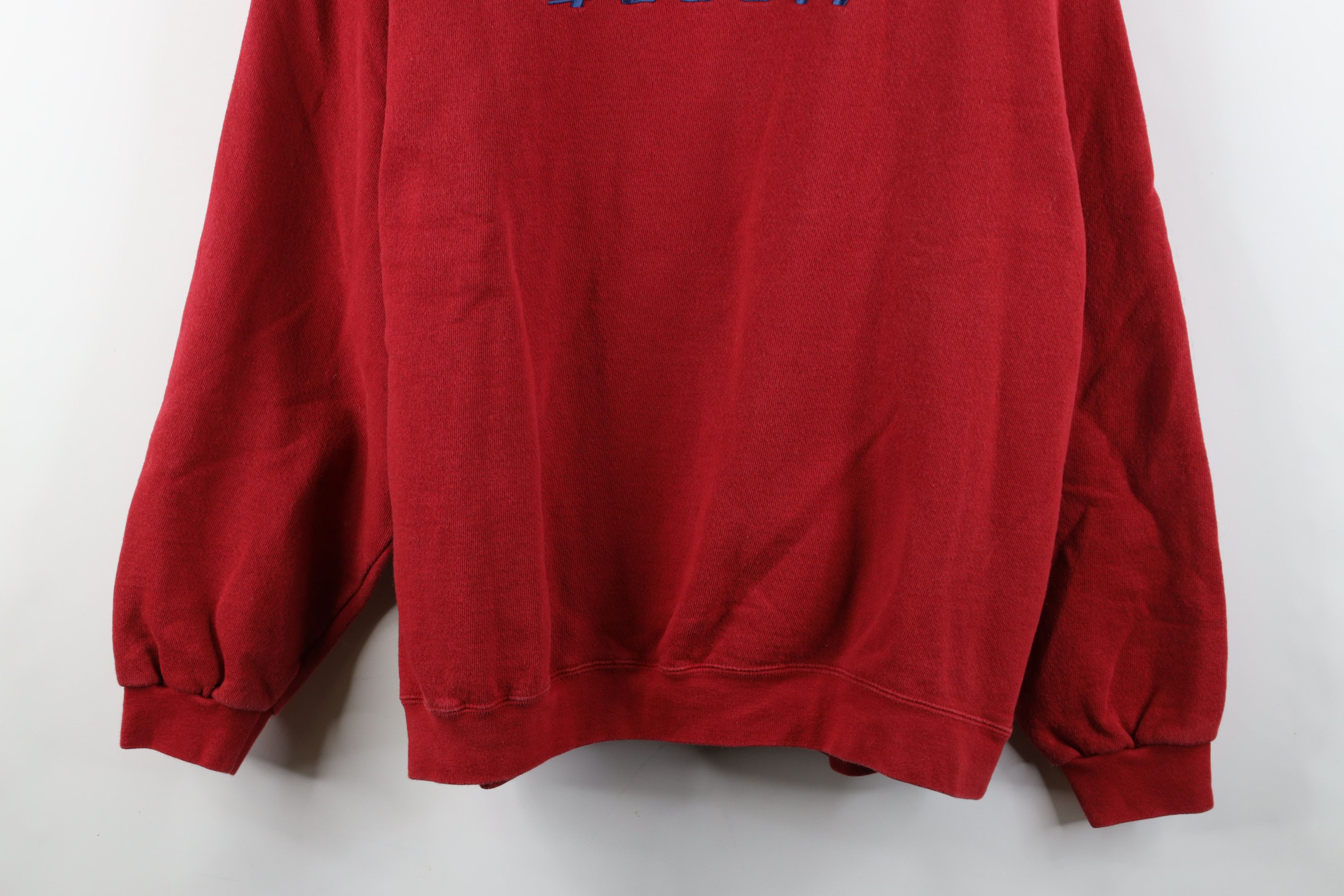 Fossil × Vintage Vintage 90s Fossil Watch Spell Crewneck Sweatshirt Red USA Size US M / EU 48-50 / 2 - 3 Thumbnail