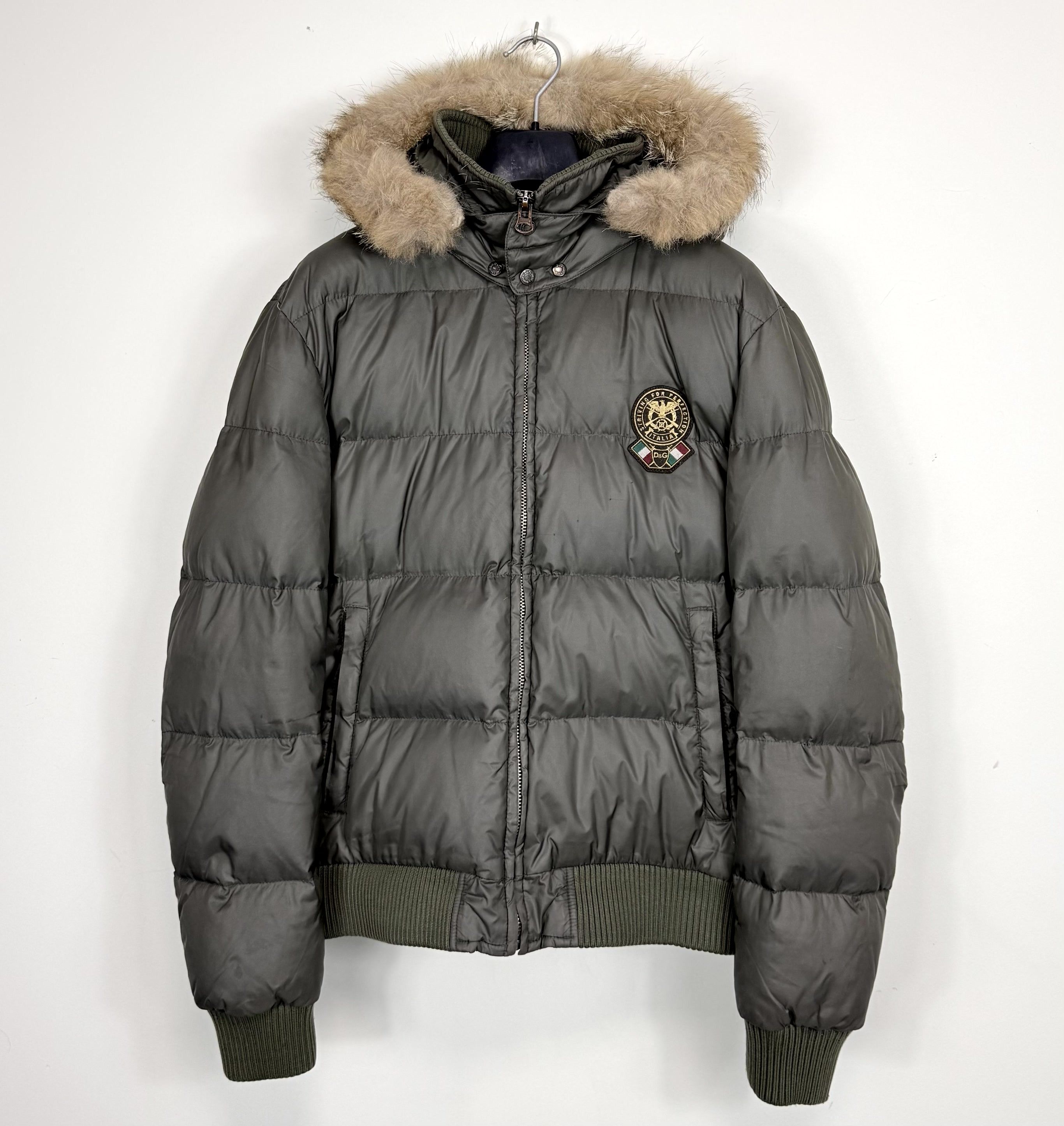 Dolce & Gabbana Puffer down jacket fur hood archive rare oversized