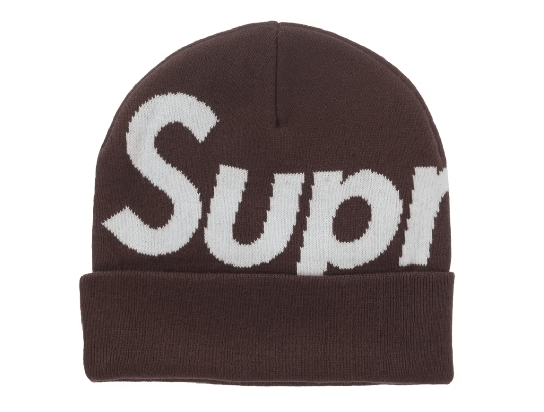 Supreme Supreme Big Logo Beanie (FW25) Brown size adjustable Size ONE SIZE - 1 Thumbnail