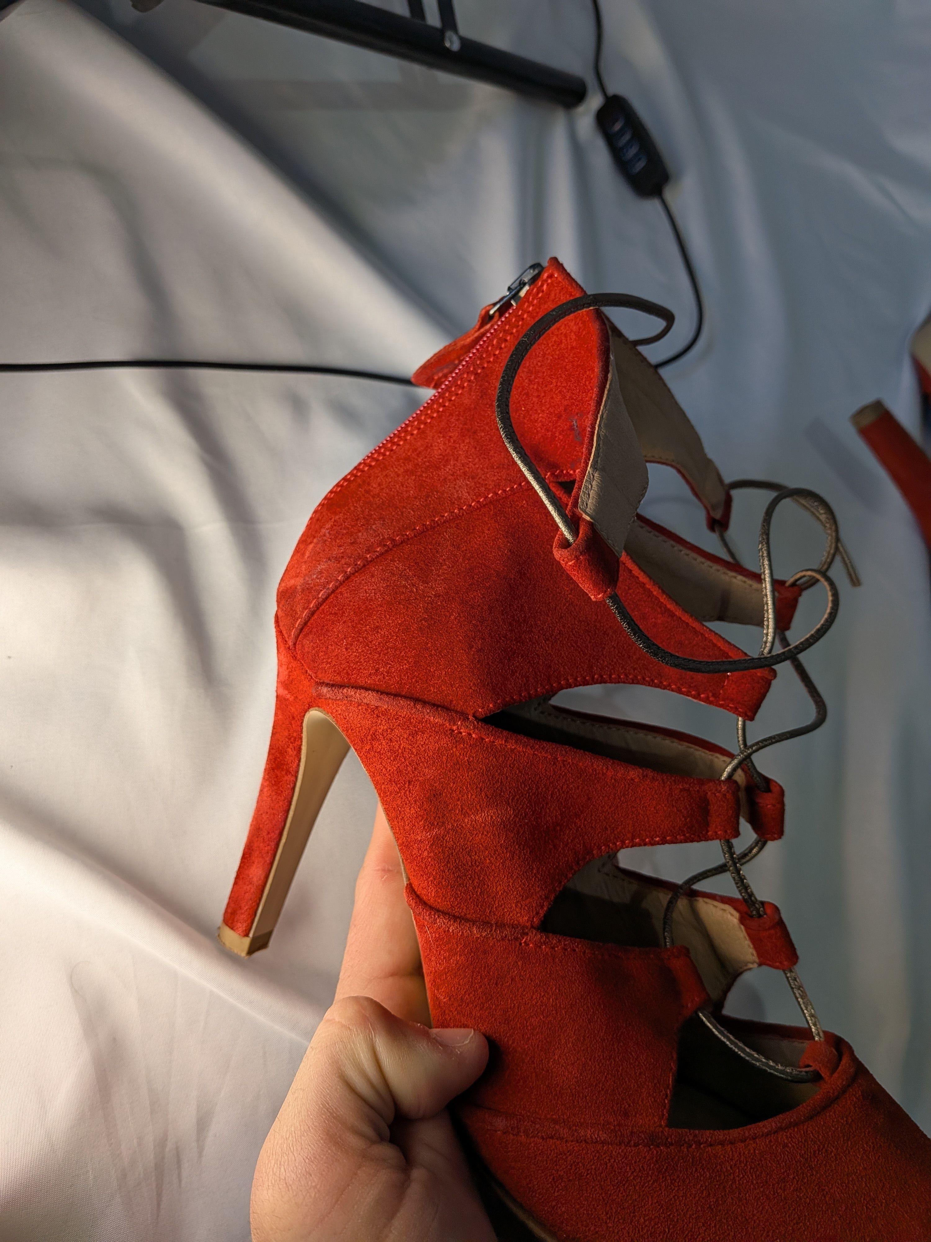 Versace Versace 19V69 Italia Red Suede Heels Pumps Size 40 Us 9 Size US 10 / IT 40 - 13 Thumbnail