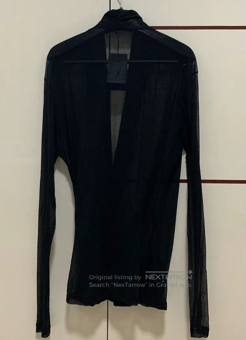 Saint Laurent Paris Saint Laurent Paris Black Ruffle Deep V Neck Translucent S Size US S / EU 44-46 / 1 - 2 Thumbnail
