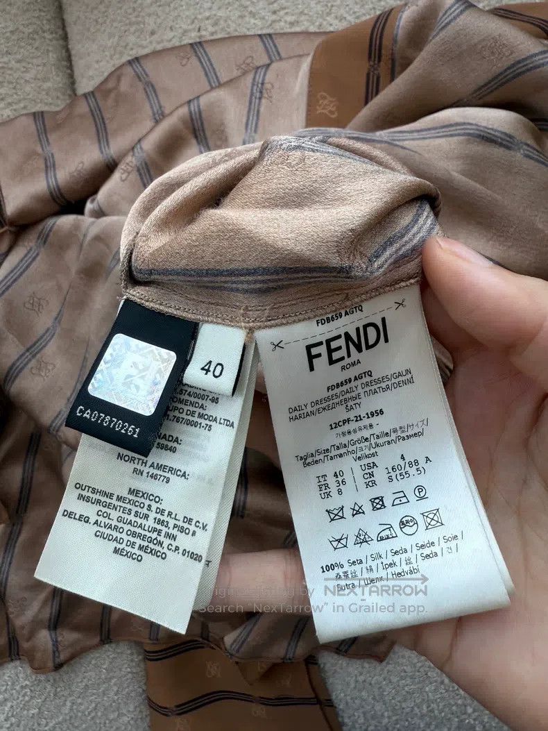 Fendi Fendi Silk Dress Size XS / US 0-2 / IT 36-38 - 5 Thumbnail