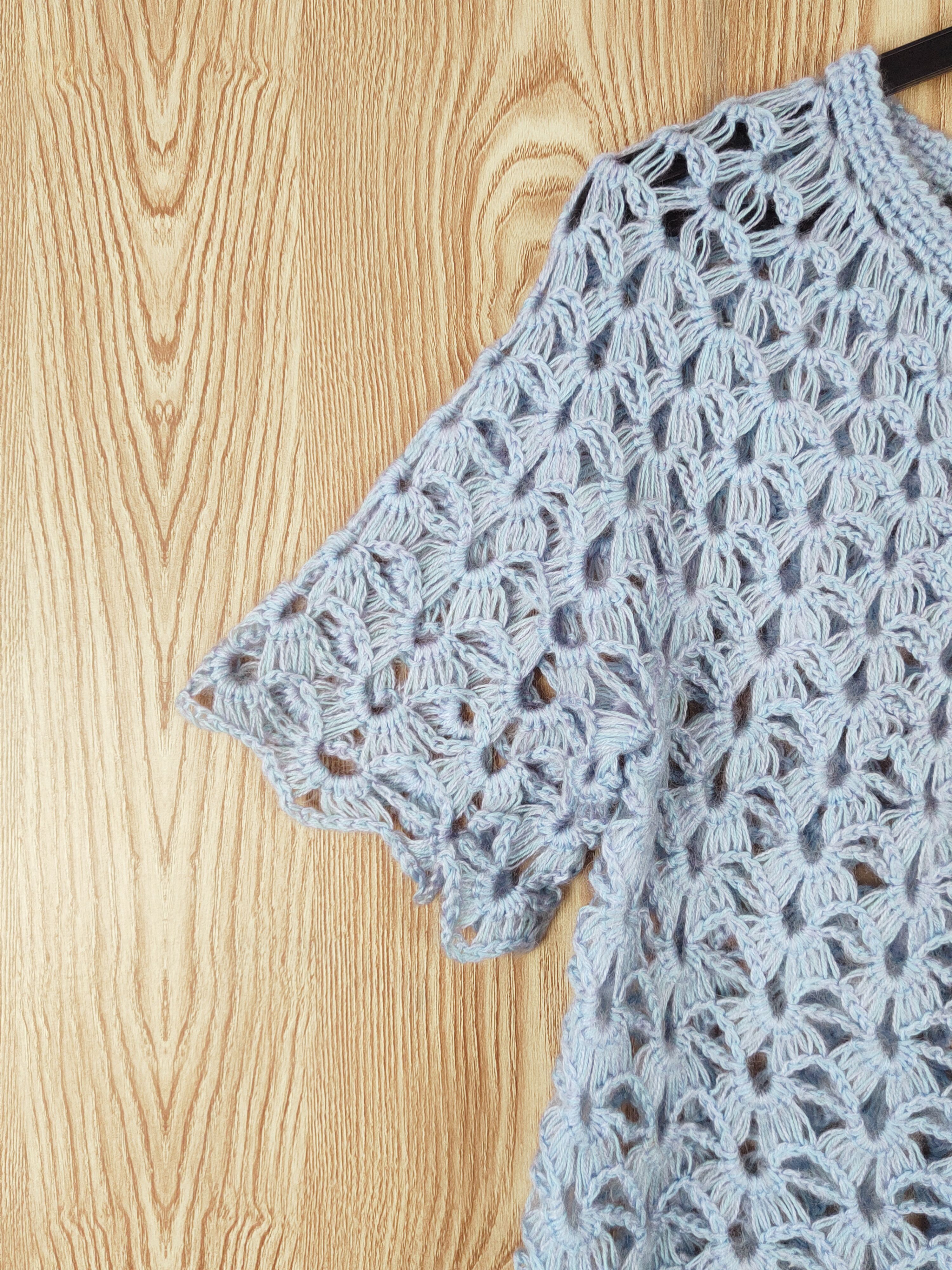 Japanese Brand Japan vintage Crochet Mesh Net Knitwear Button Ups #W678 Size S / US 4 / IT 40 - 4 Thumbnail