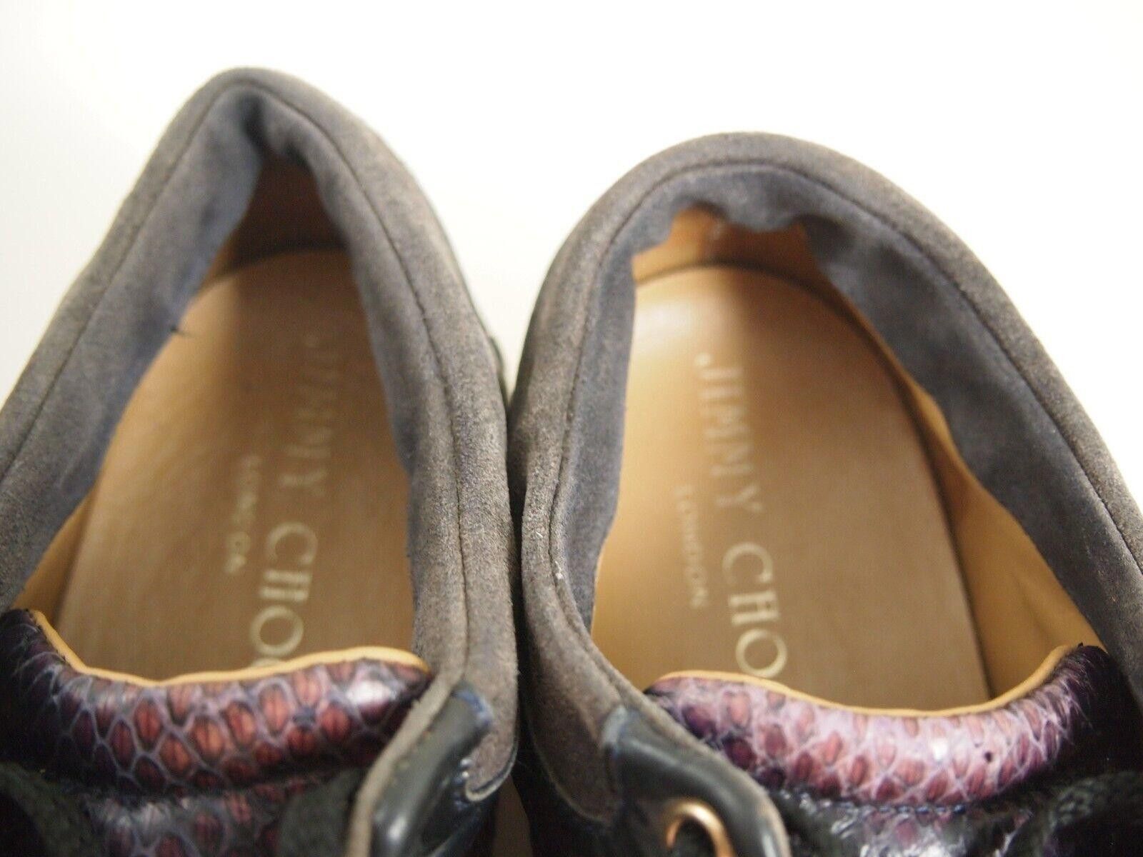 Jimmy Choo Jimmy Choo Sneaker Blue Leather Purple Snakeskin EU 38 US 8 Size US 8 / IT 38 - 7 Thumbnail