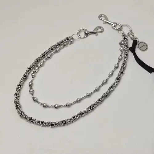 Japanese Brand 2 Layer Natural Echo Pearled Wallet Chain Size ONE SIZE - 1 Thumbnail