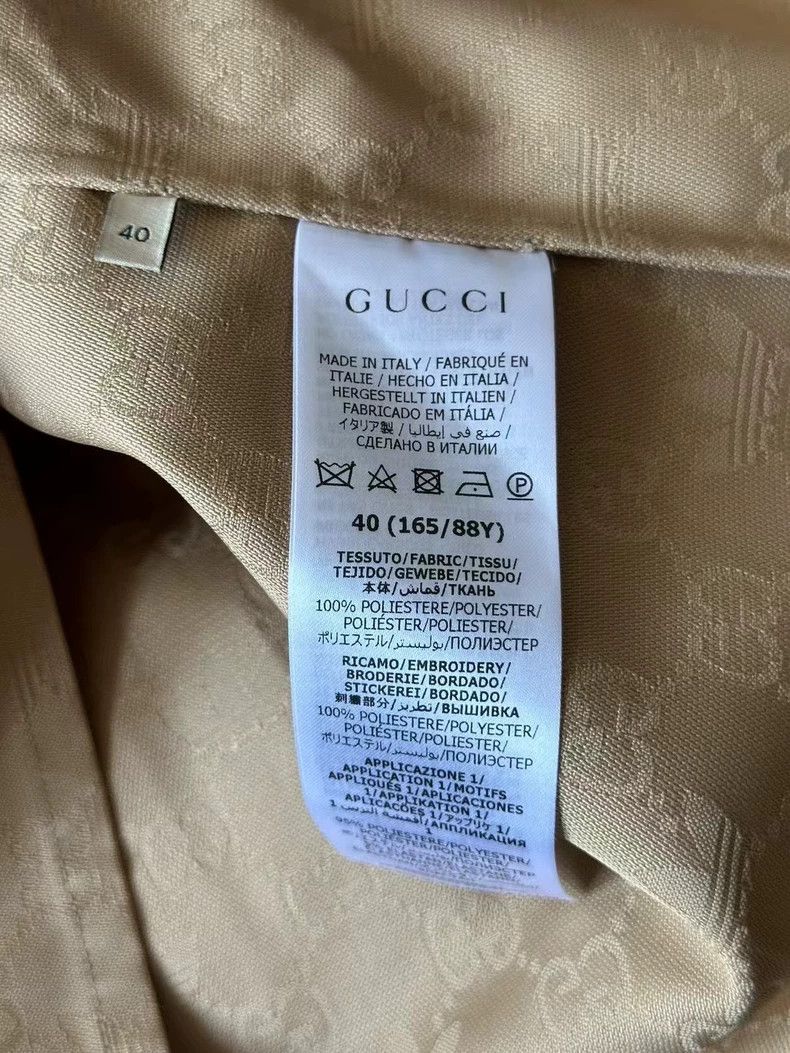 Gucci Gucci Khaki full-print short-sleeved shirt 2501-Nextarrow Size US XXS / EU 40 - 4 Thumbnail