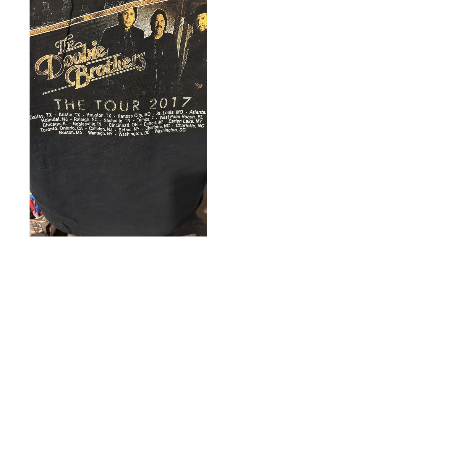 Gildan Chicago & The Dobie Brothers Tour 2017 Shirt Men Large Double Sided Black Crew Neck Short Sleeve T-Shirt Gildan Heavy Cotton Logo Rock Music Fans Mens Size US L / EU 52-54 / 3 - 11 Thumbnail