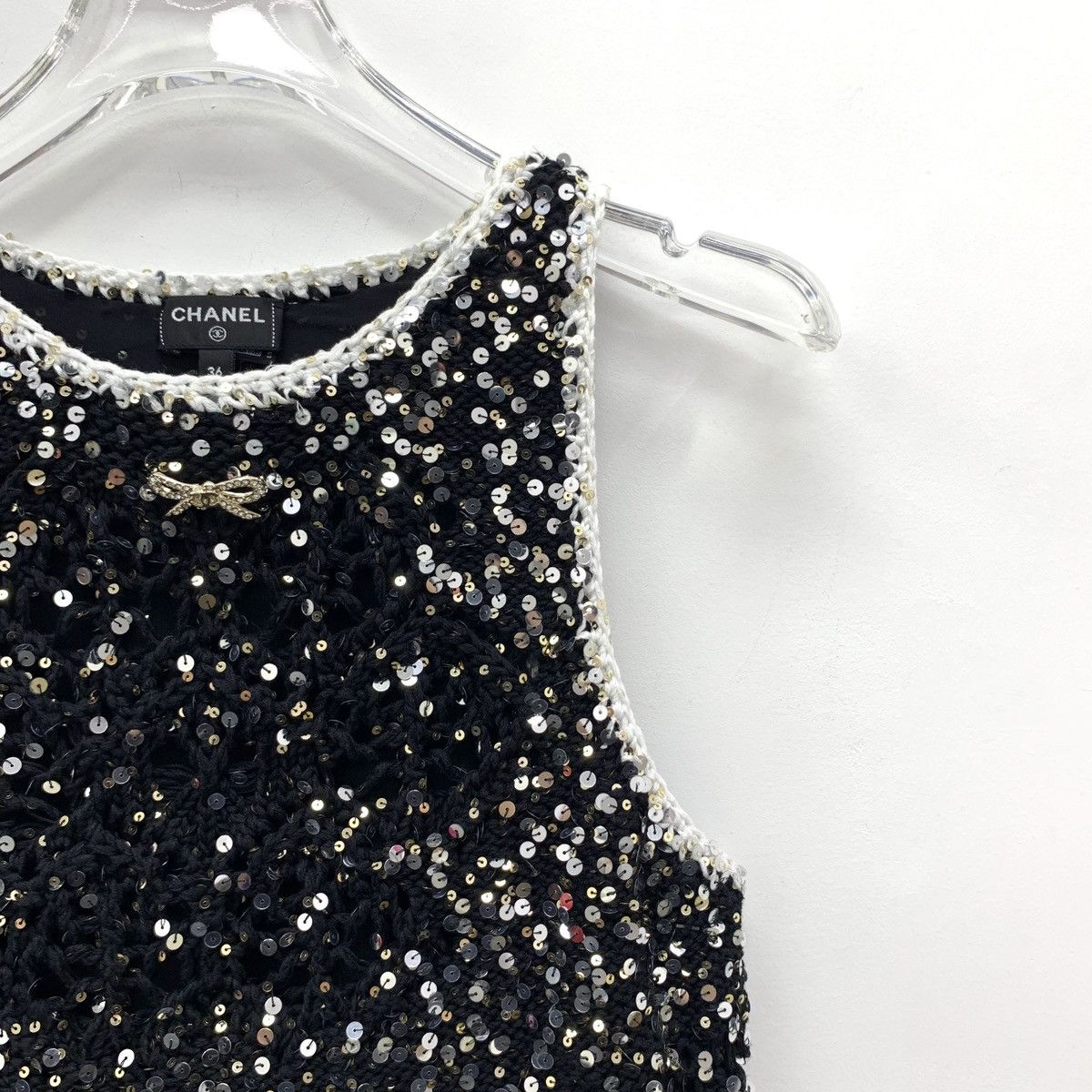 Chanel Chanel Sequin & Rhinestone Sleeveless Camisole Top K26WX Size XS / US 0-2 / IT 36-38 - 3 Thumbnail