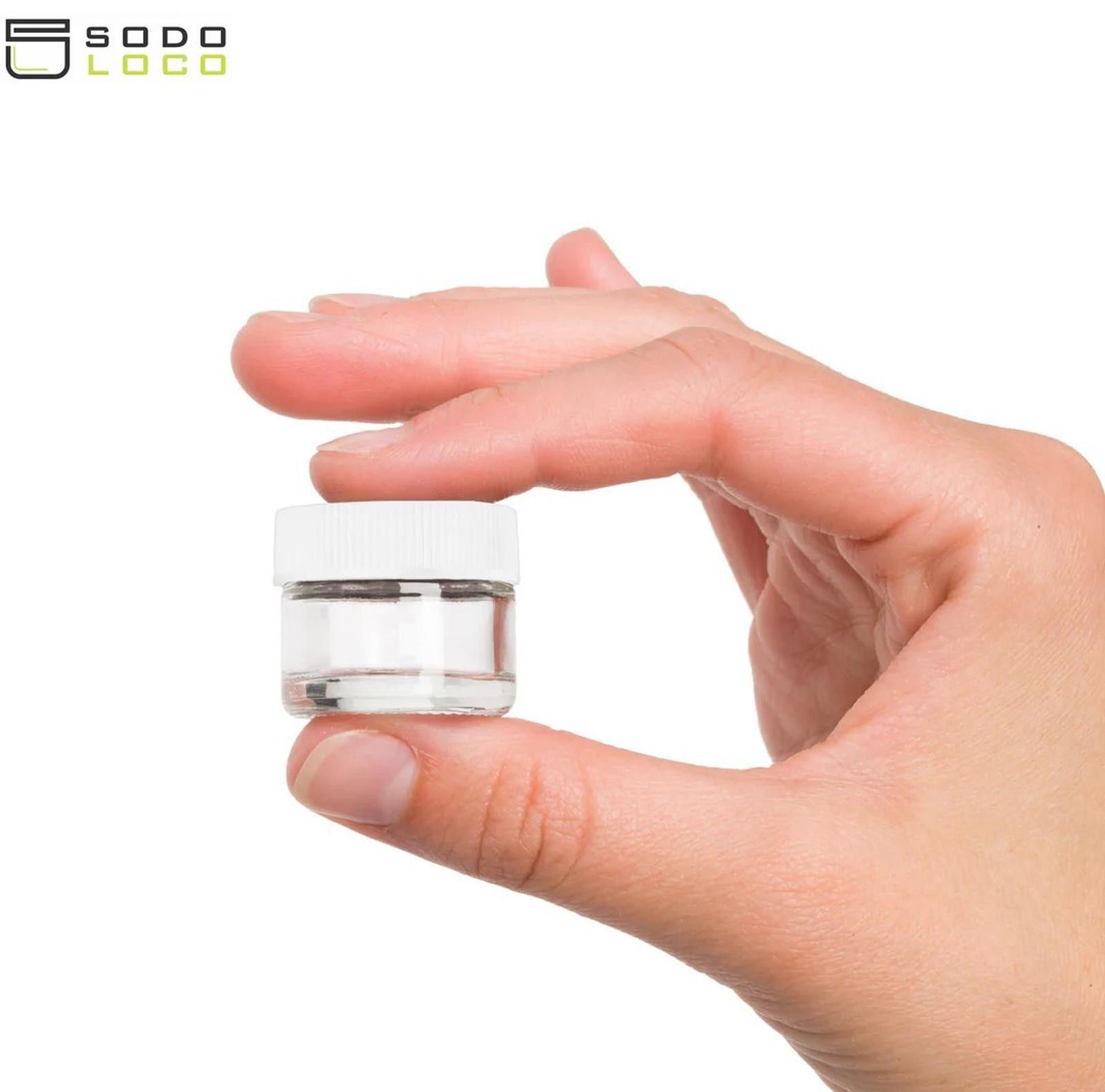 Other 5ml Glass Jars with White Lids Set 200 Pack Clear Glass Jars Size ONE SIZE - 2 Thumbnail