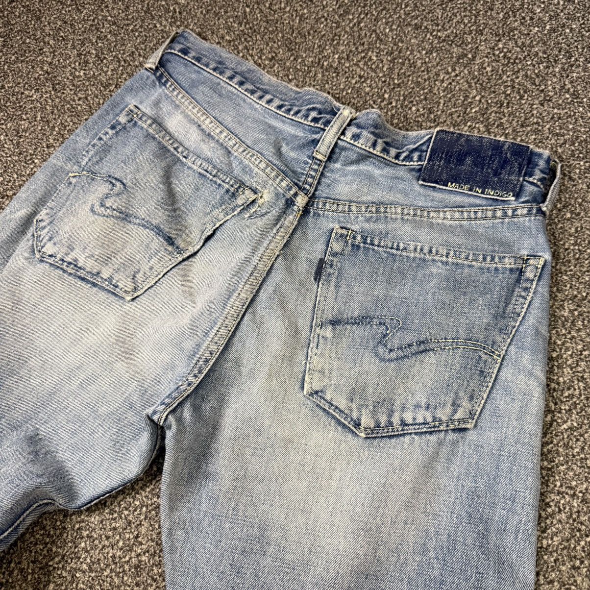Indigo Vintage80s Japanese Selvedge Made in Indigo Light Wash Denim Size US 32 / EU 48 - 7 Thumbnail