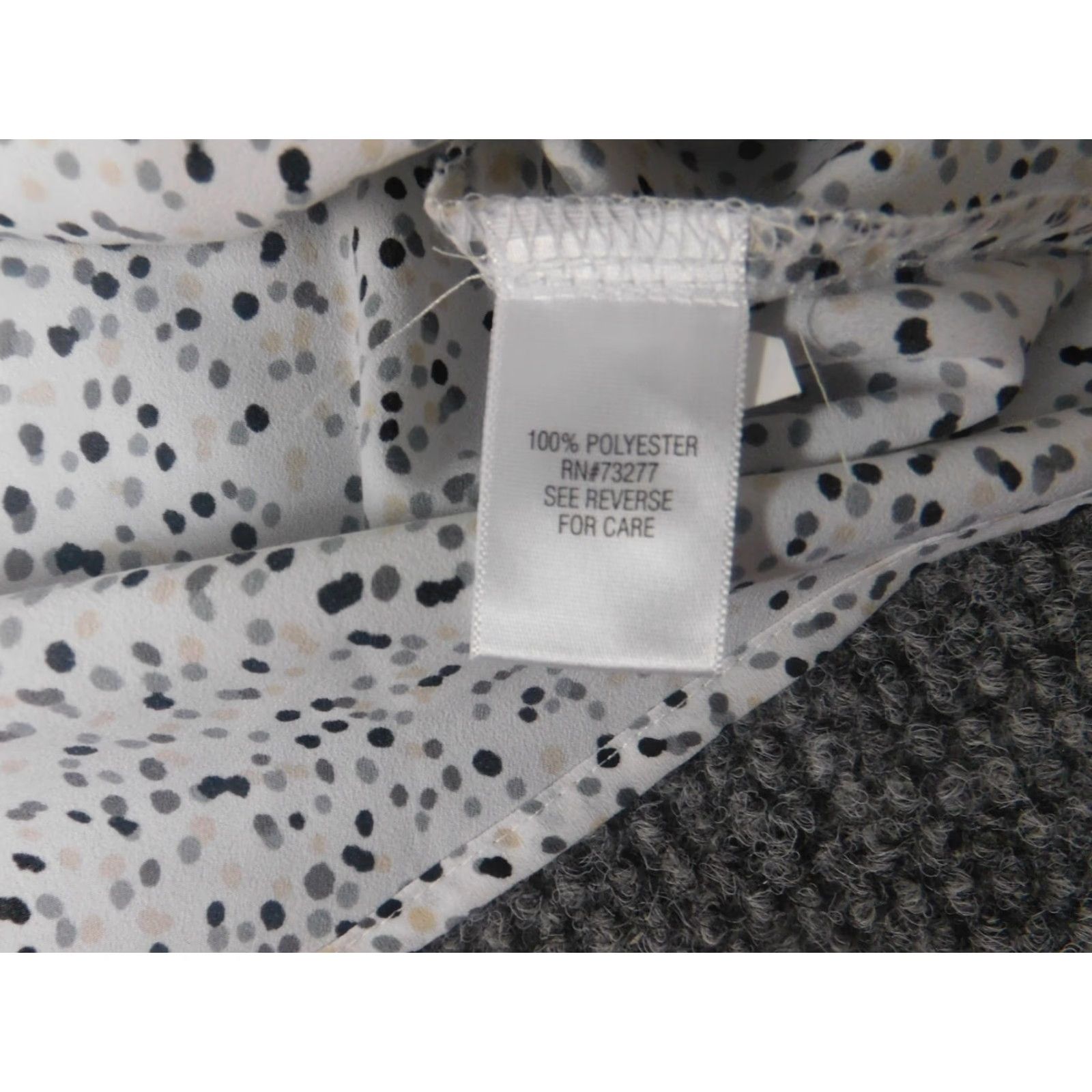 Croft & Barrow Croft & Barrow Blouse Womens M White Stretch Casual Crew Neck Sleeveless Polyester Rayon Floral Classic Basic Regular Size M / US 6-8 / IT 42-44 - 6 Thumbnail