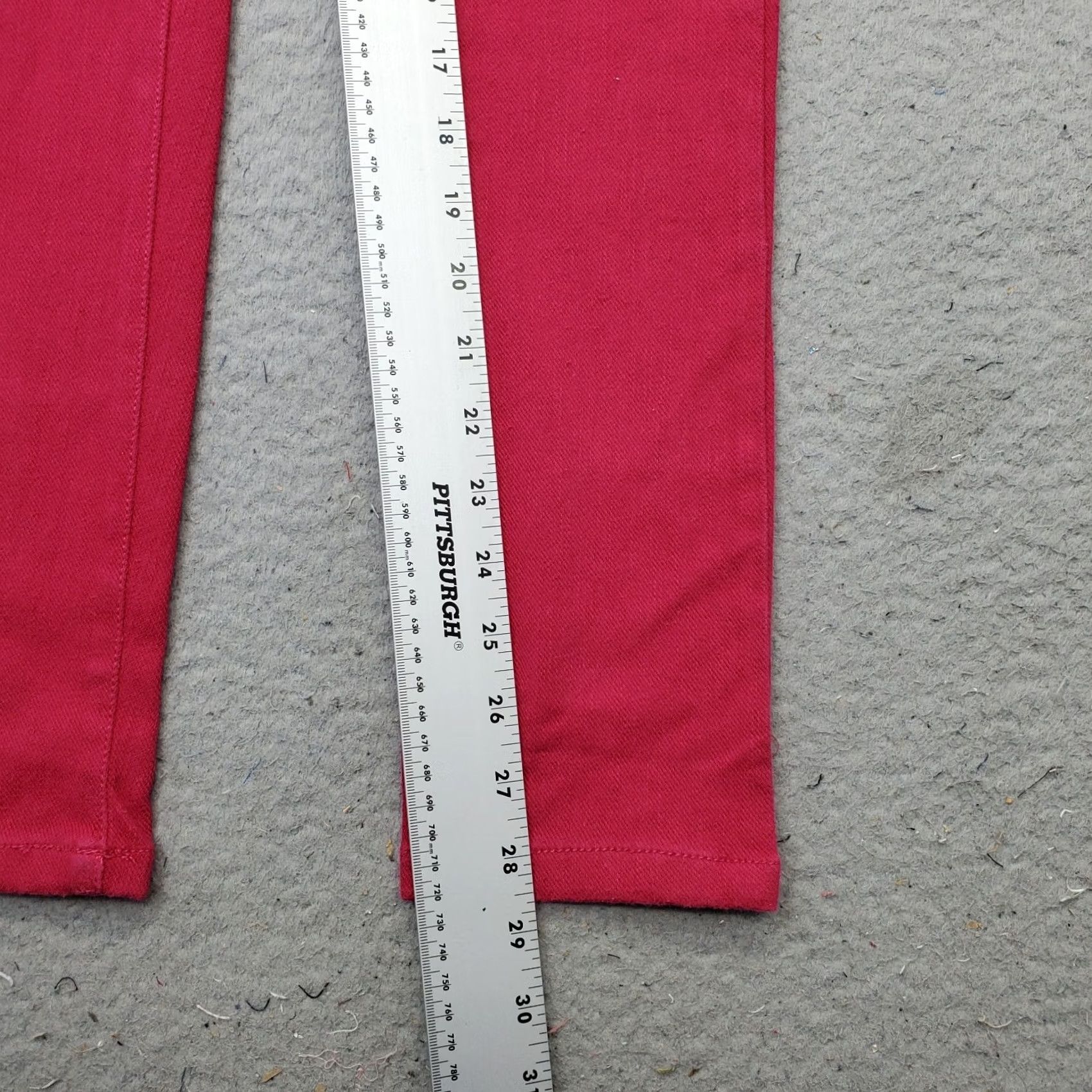 Denime Diane Gilman DG2 Skinny Jeans Womens XS Pink Denim Stretch Flat Front Pull On Jeans Size 26" / US 2 / IT 38 - 4 Thumbnail
