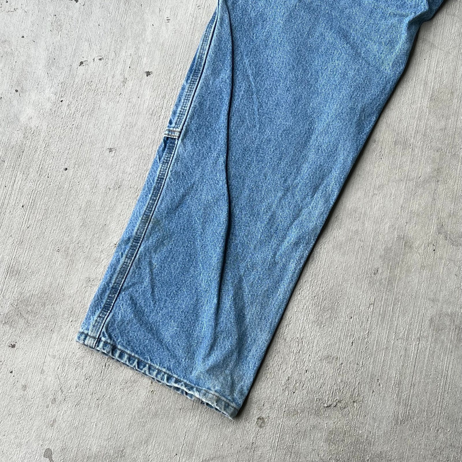 Carhartt × Vintage Carhartt blue denim jeans double knee work carpenter pants Size US 36 / EU 52 - 10 Thumbnail