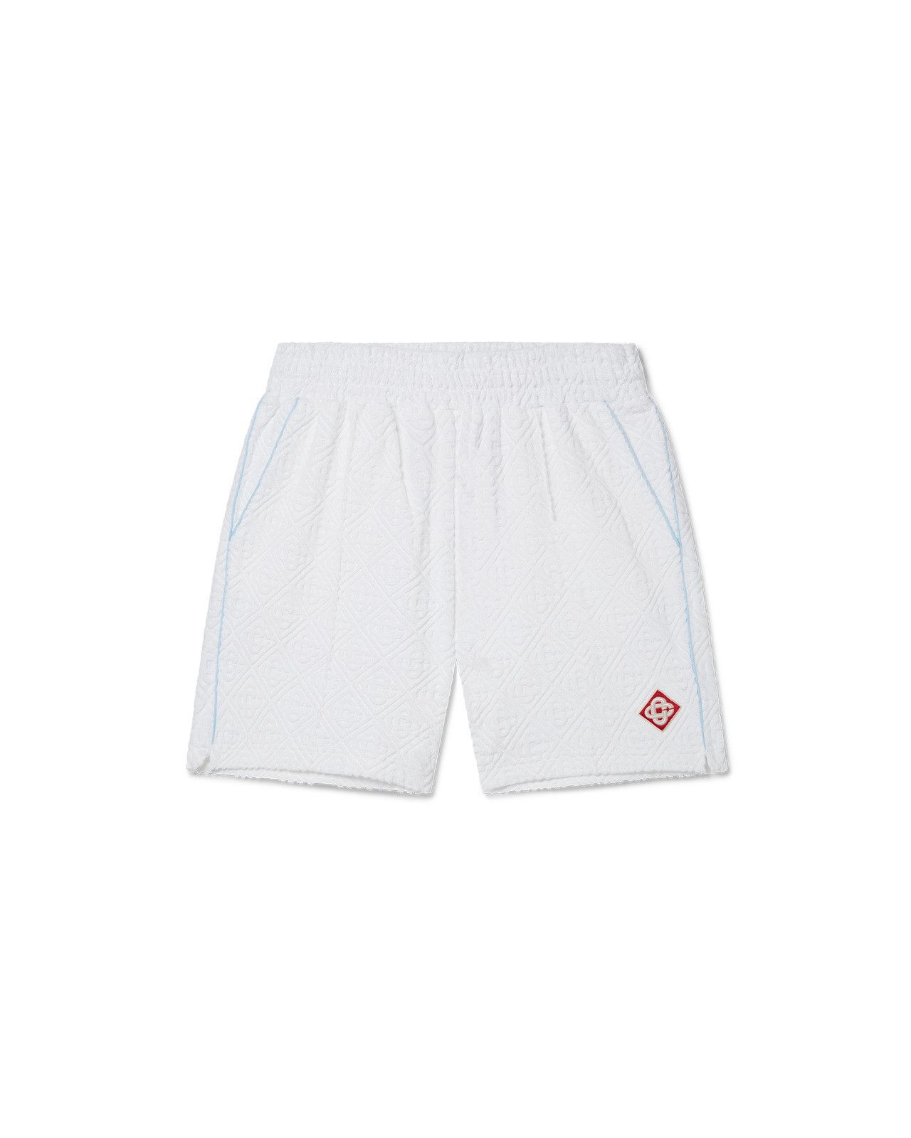o1mle0326 Diamond Logo Patch Sweatshorts in White