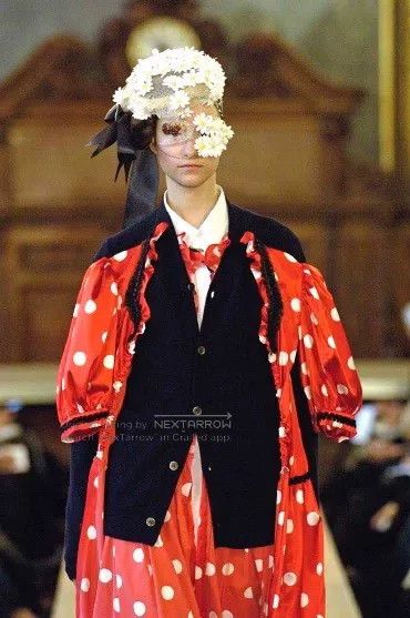 Comme des Garcons Comme Des Garcons Vintage Navy Blue and Red Polka Dot Knit Size S / US 4 / IT 40 - 3 Thumbnail