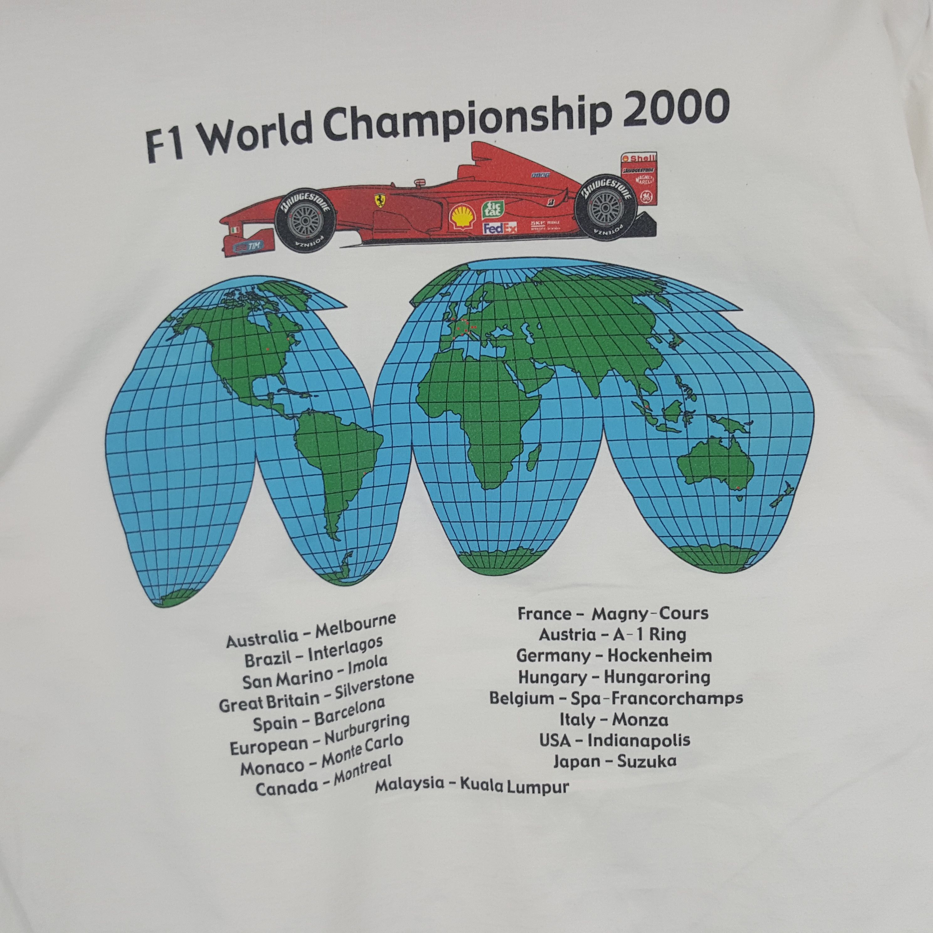 Ferrari × Vintage Vintage F1 World Championship 2000 Ferrari Racing Tshirt Size US M / EU 48-50 / 2 - 2 Thumbnail