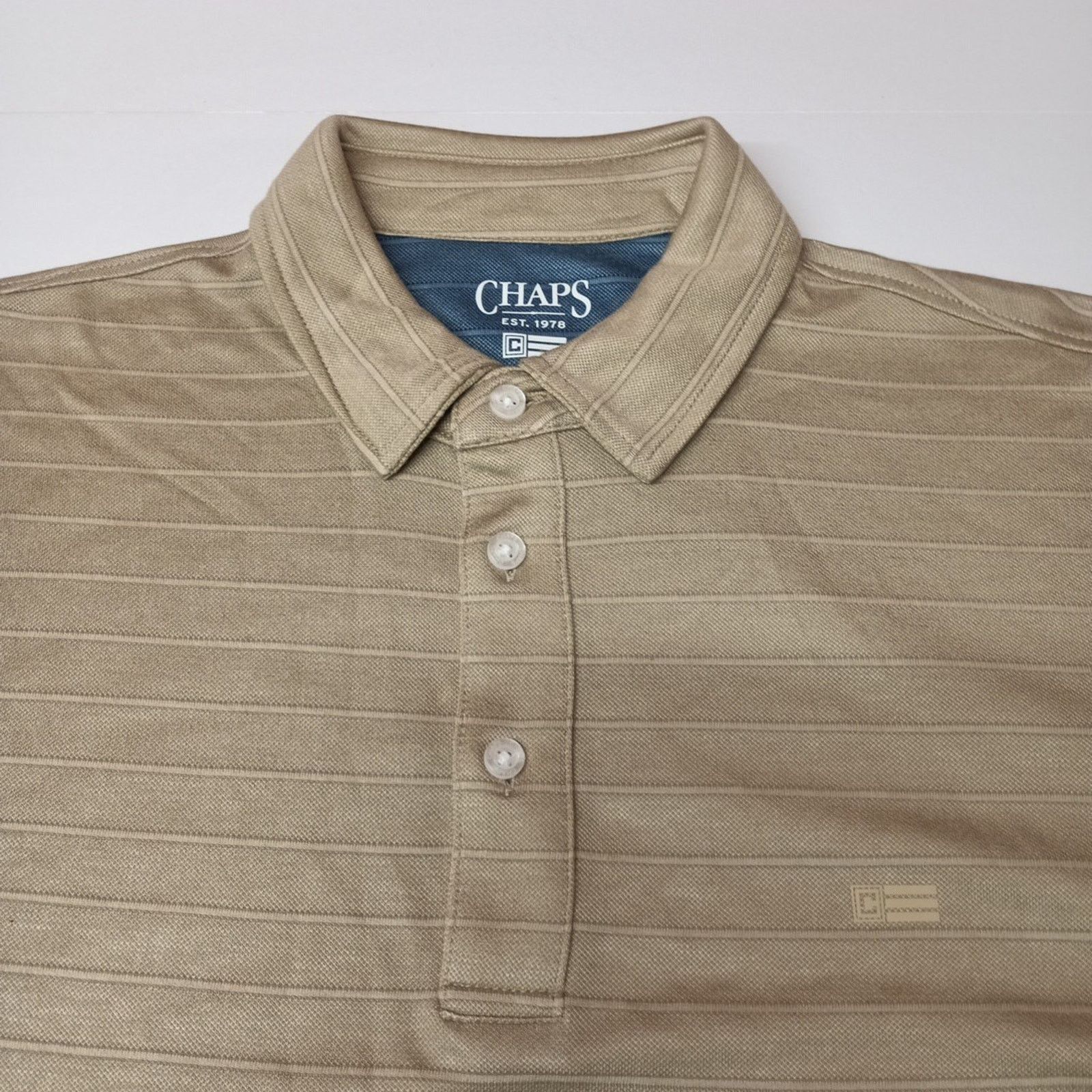 Chaps Chaps Milton Polo Shirt Men's M Desert Khaki Seacoast Wash Size US M / EU 48-50 / 2 - 2 Thumbnail
