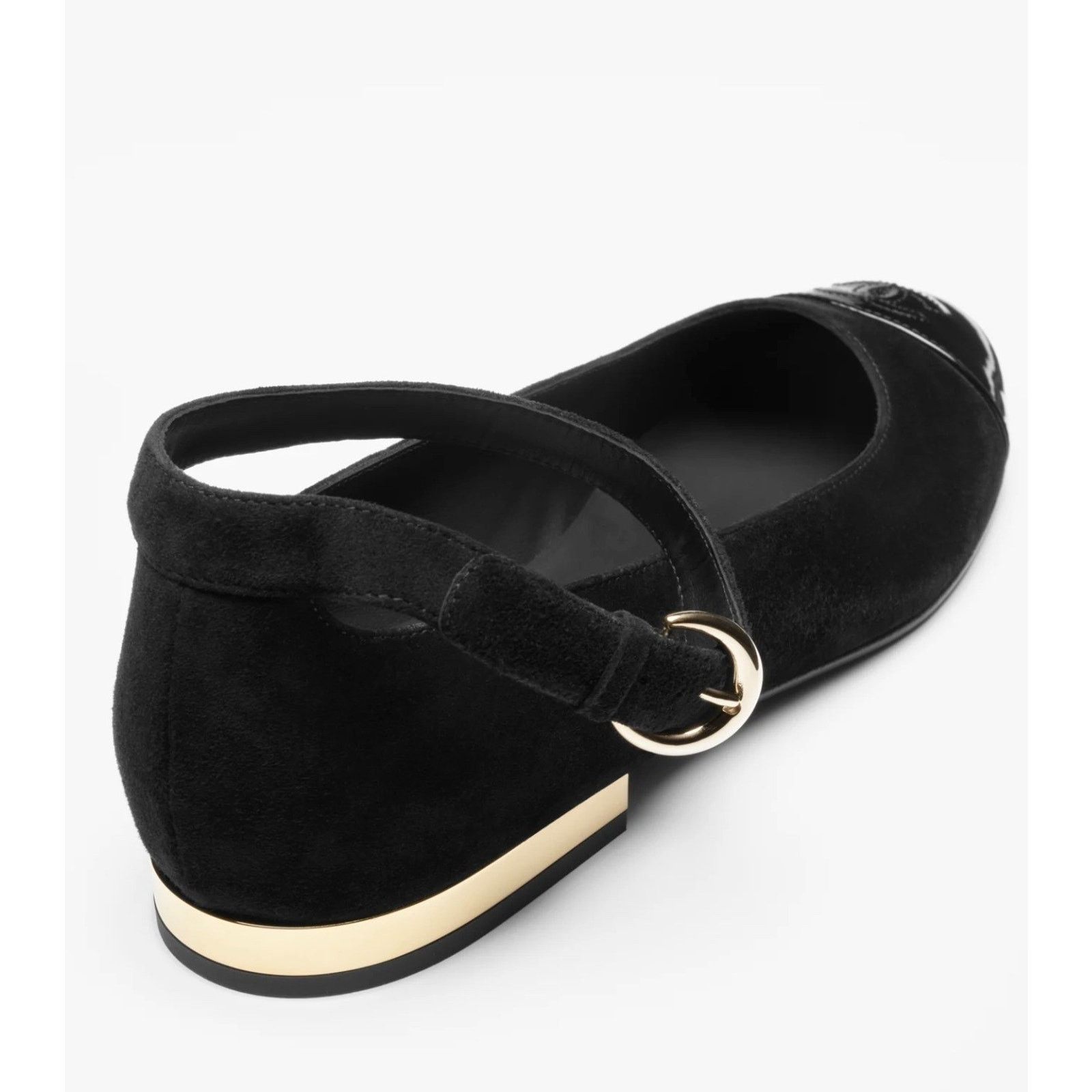 Chanel Chanel Black Suede Patent CC Mary Jane Flat 40 Size US 9 / IT 39 - 17 Thumbnail