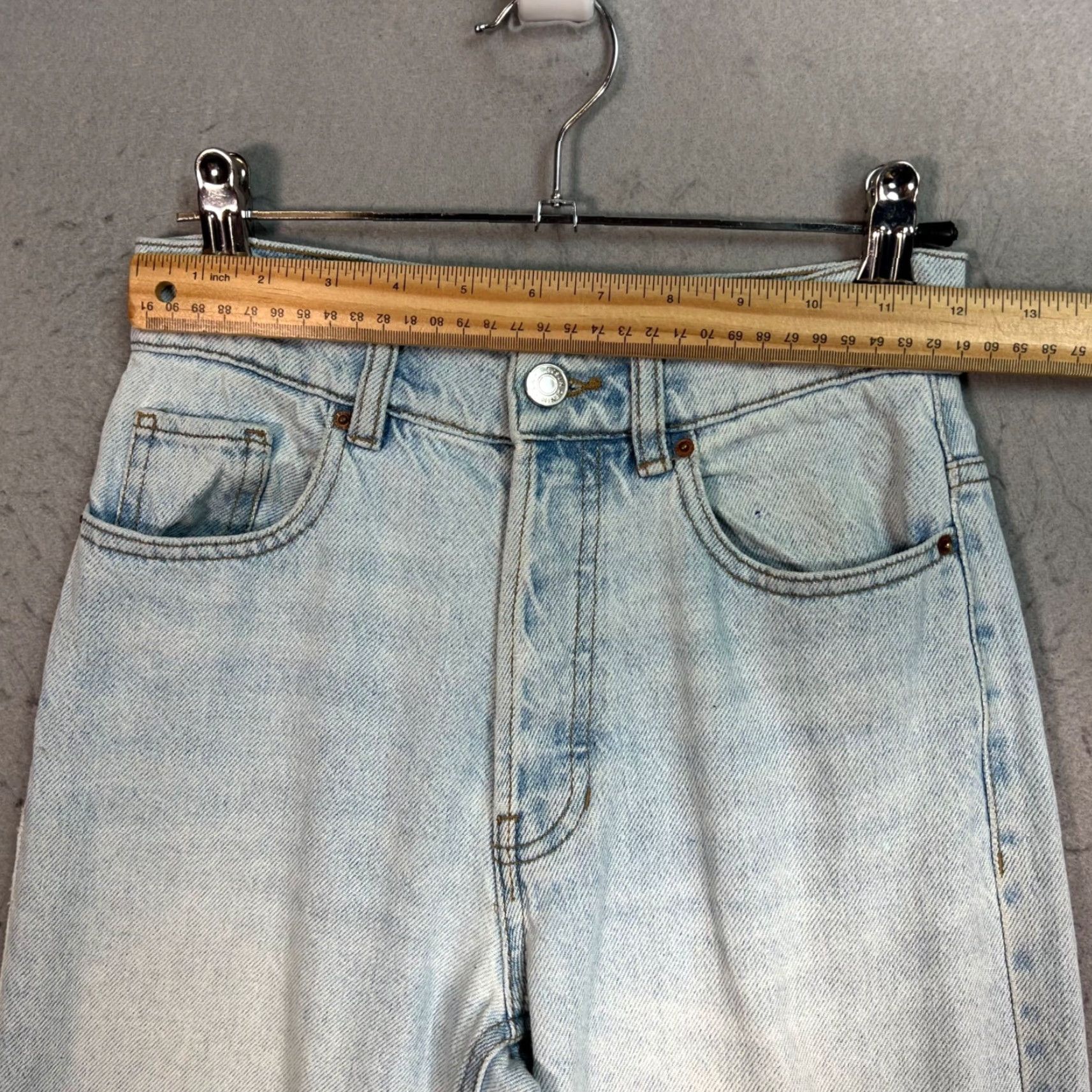 Pacsun Pacsun Womens Jeans 24 Two-Tone Light & Medium Wash Denim High-Waisted Wide-Leg Jeans Size 42" / US 20 - 5 Thumbnail