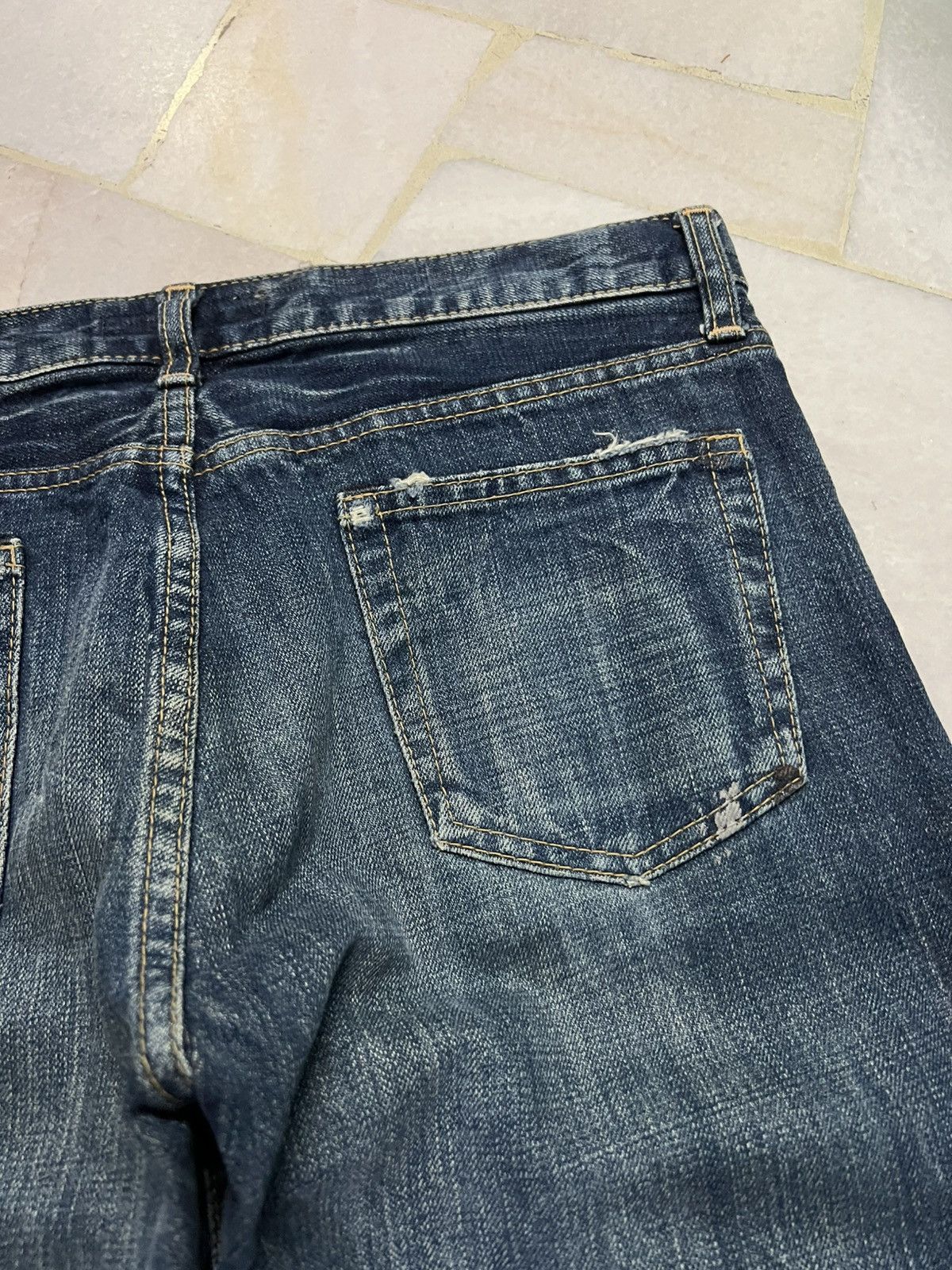 Japanese Brand 💥90’s💥Vintage D.M.G Distressed Jean Very Rare Size US 31 - 18 Thumbnail