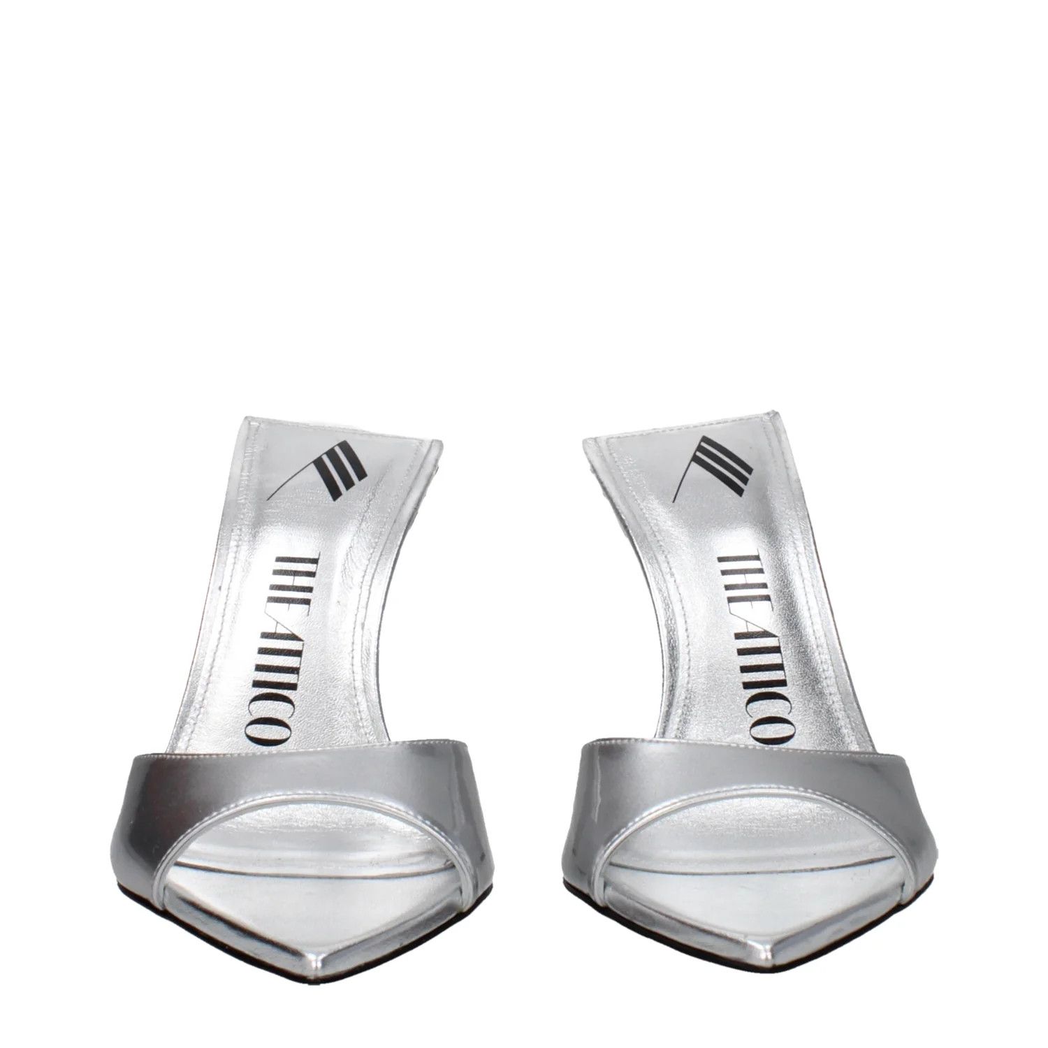 The Attico ob1o1e1224 Patent Leather Sandals in Silver Size US 8 / IT 38 - 3 Thumbnail