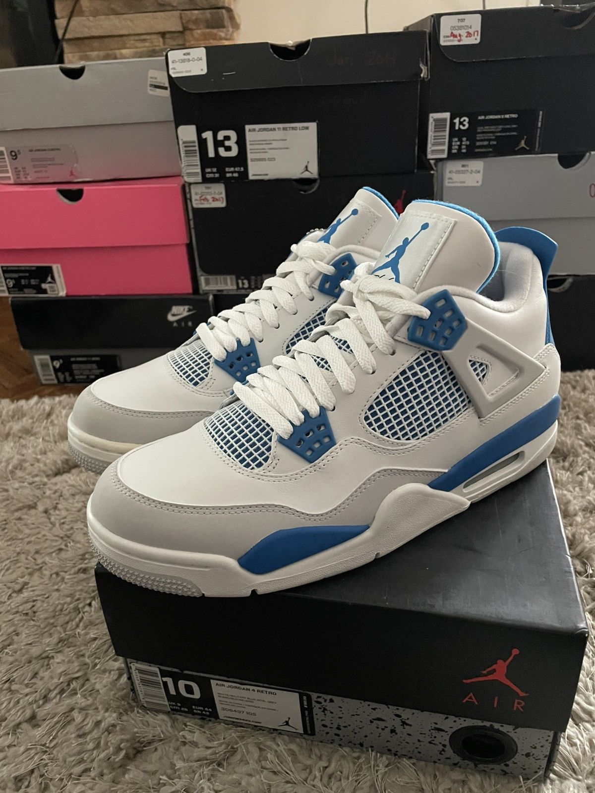 Jordan Brand Jordan 4 Military Blue 2012 release Size US 10 / EU 43 - 1 Thumbnail
