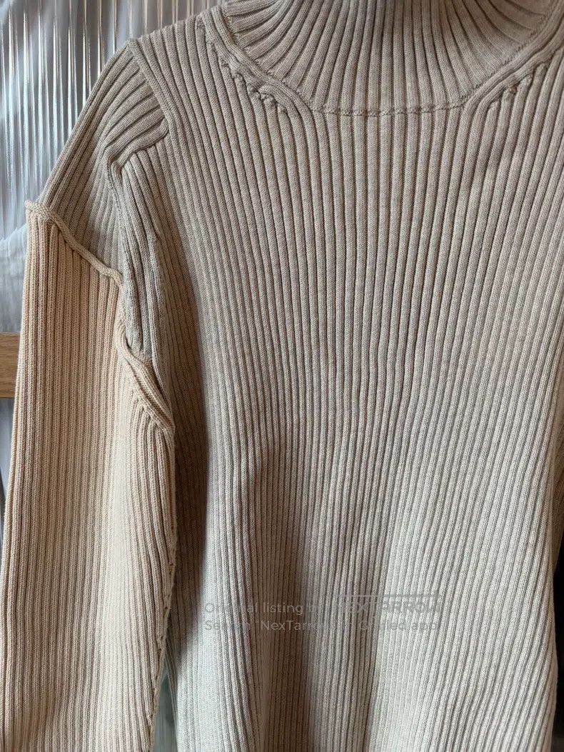 The Row The Row Beige two-tone patchwork turtleneck sweater Size S / US 4 / IT 40 - 2 Thumbnail