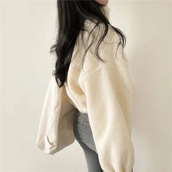 VIBE Warm fluffy women's zipped jacket Size M / US 6-8 / IT 42-44 - 2 Thumbnail