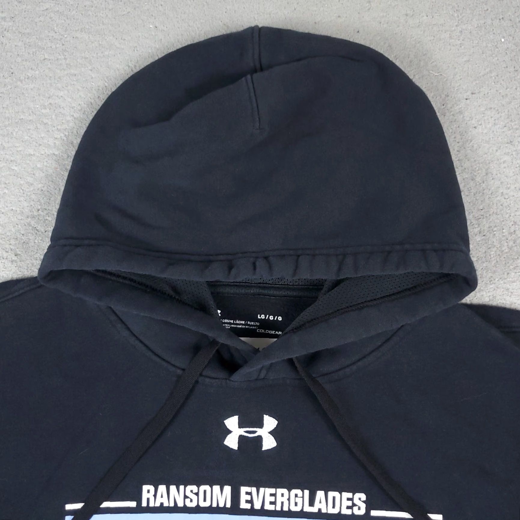 Under Armour Under Armour Hoodie Mens Large Black Casual Pullover Long Sleeve Mock Neck Size US L / EU 52-54 / 3 - 3 Thumbnail