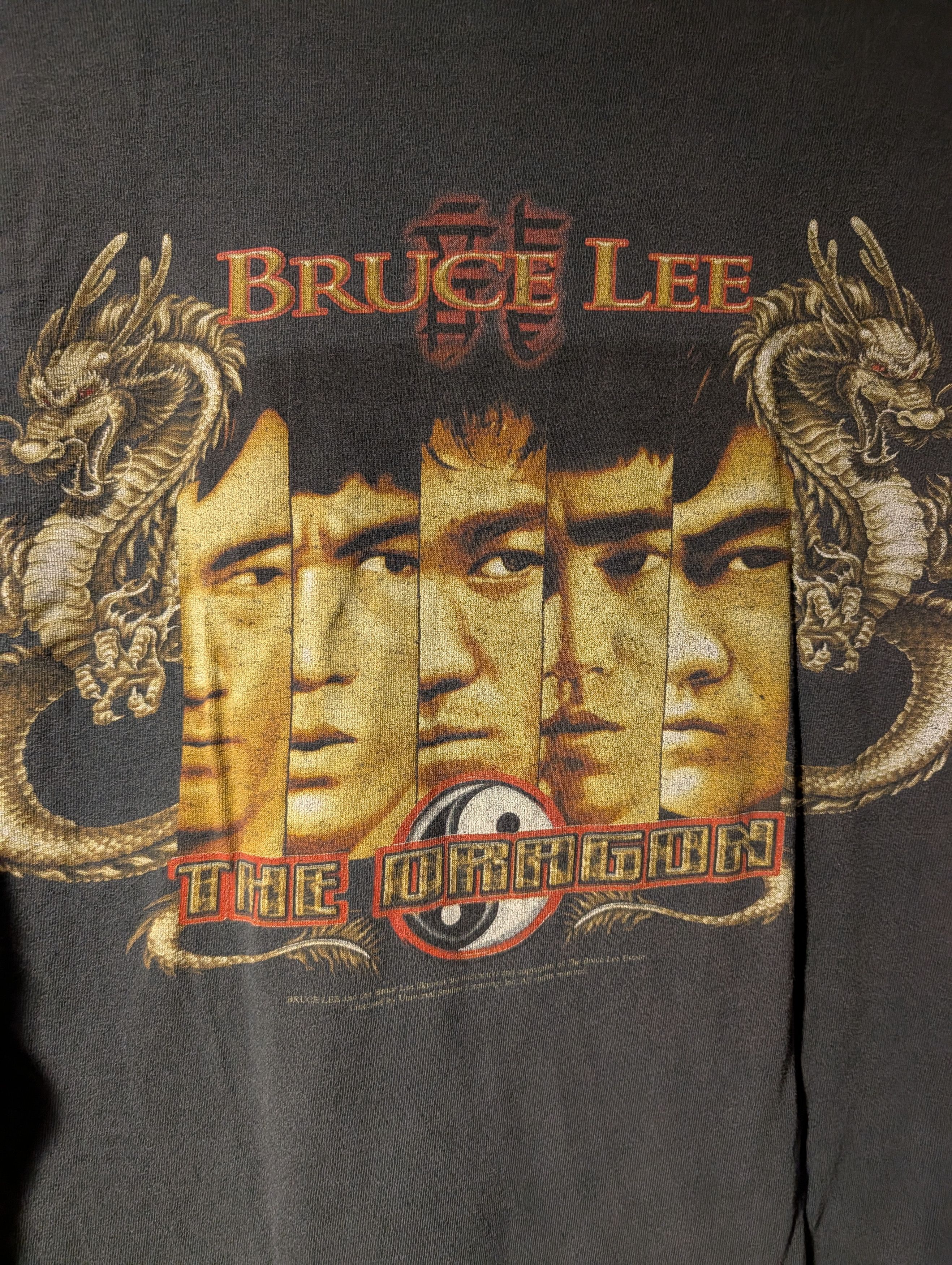 Vintage Vintage 90s Bruce Lee The Dragon Movie Promo T-Shirt Size US XXL / EU 58 / 5 - 2 Thumbnail