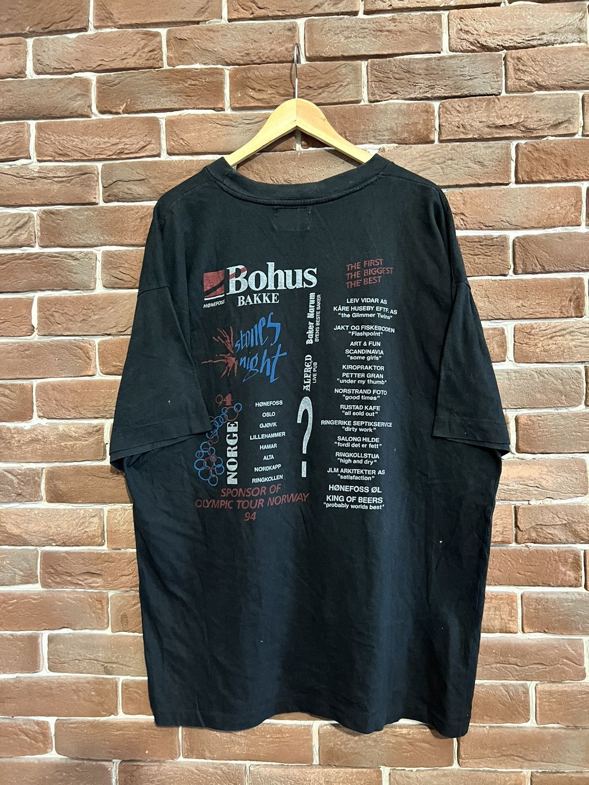 Band Tees Vintage 90s The Rolling Stones Nighth World Tour Band Tee Size US XL / EU 56 / 4 - 2 Thumbnail