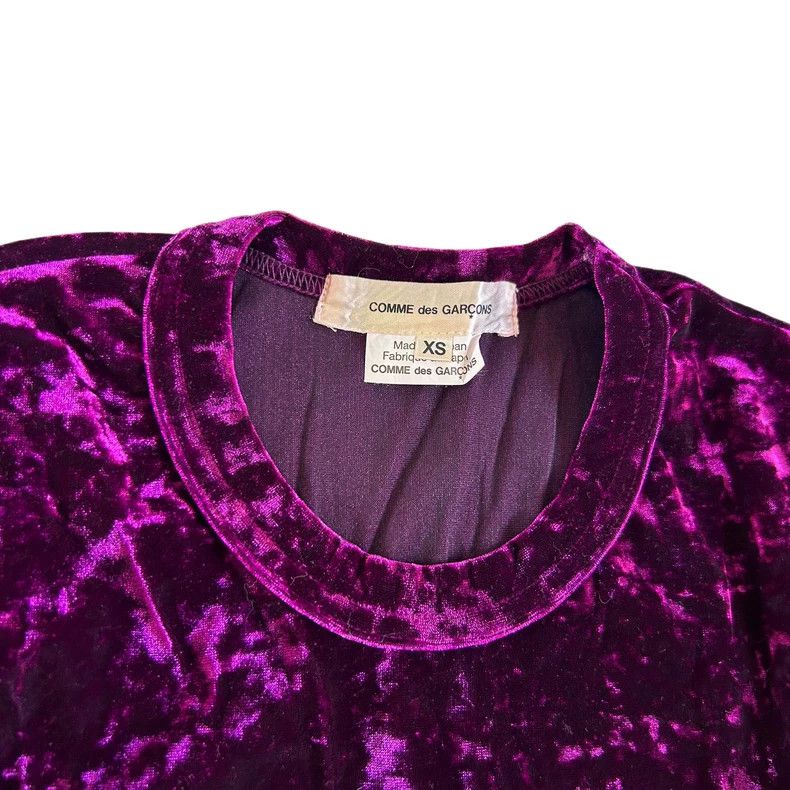Comme des Garcons Comme Des Garcons Purple Velvet Top Tee Size XS / US 0-2 / IT 36-38 - 5 Thumbnail