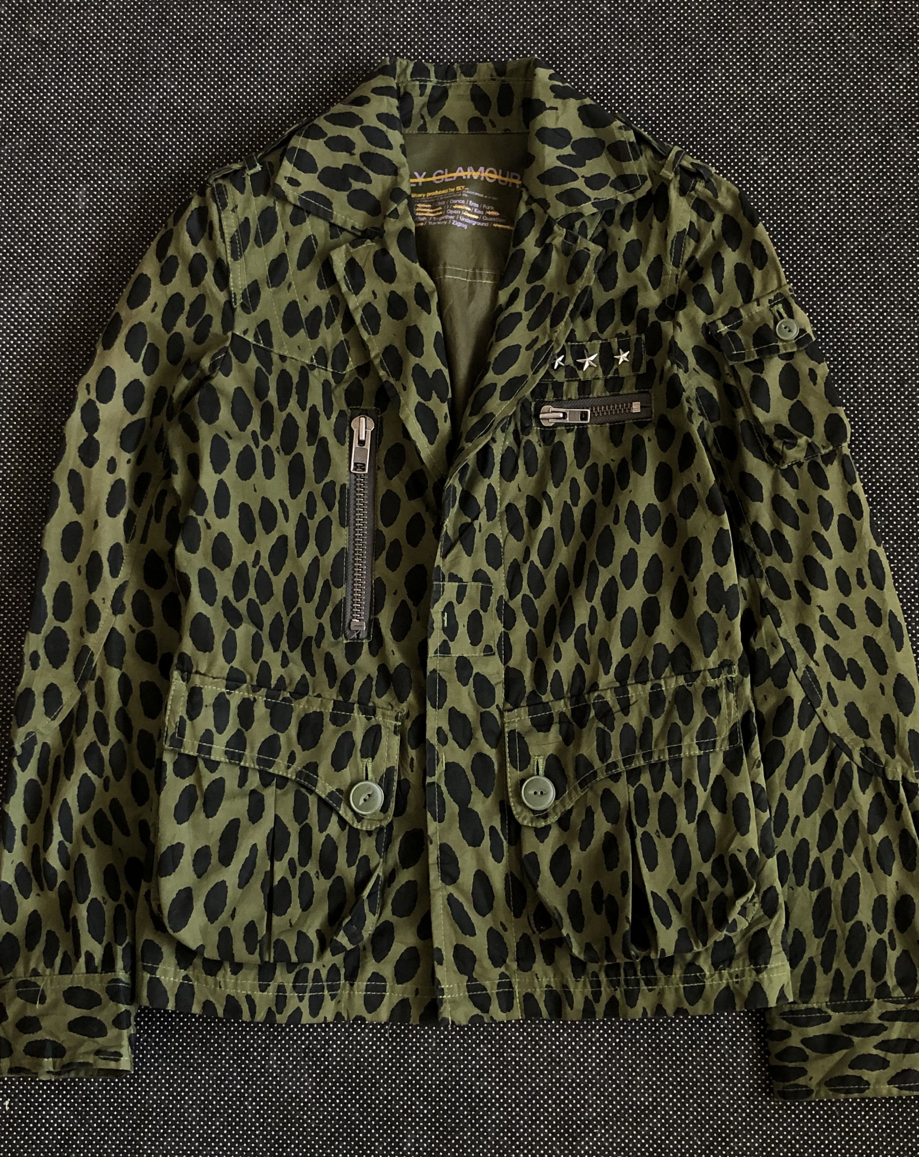 Japanese Brand SLY GLAMOUR JAPAN LEOPARD PRINT MILITARY JACKET 5-POCKETS Size US XS / EU 42 / 0 - 4 Thumbnail