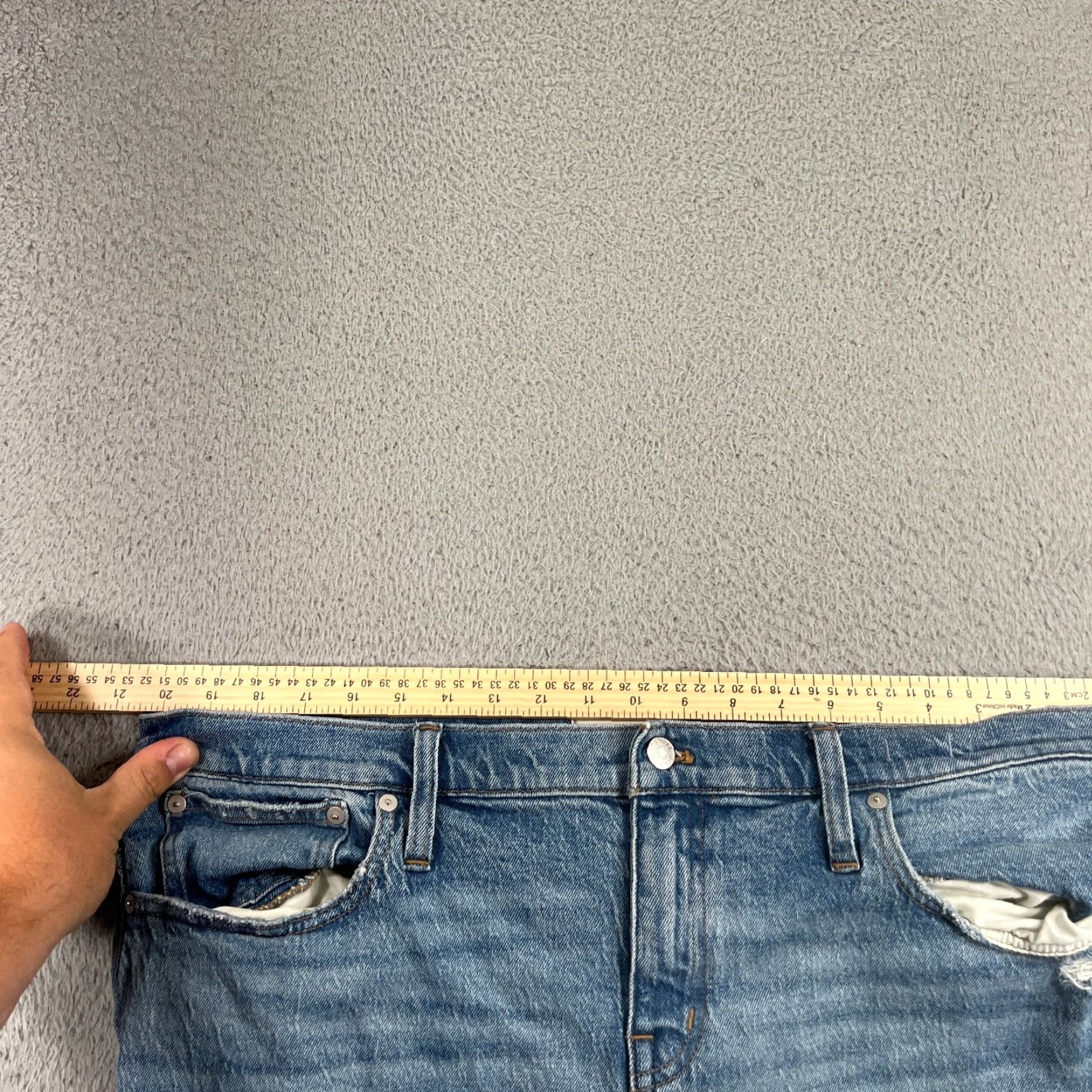 Madewell MADewell Jeans Womens 33P Petite High-Rise Boyfriend Slim Blue Denim Size 24" / US 00 / IT 34 - 4 Thumbnail