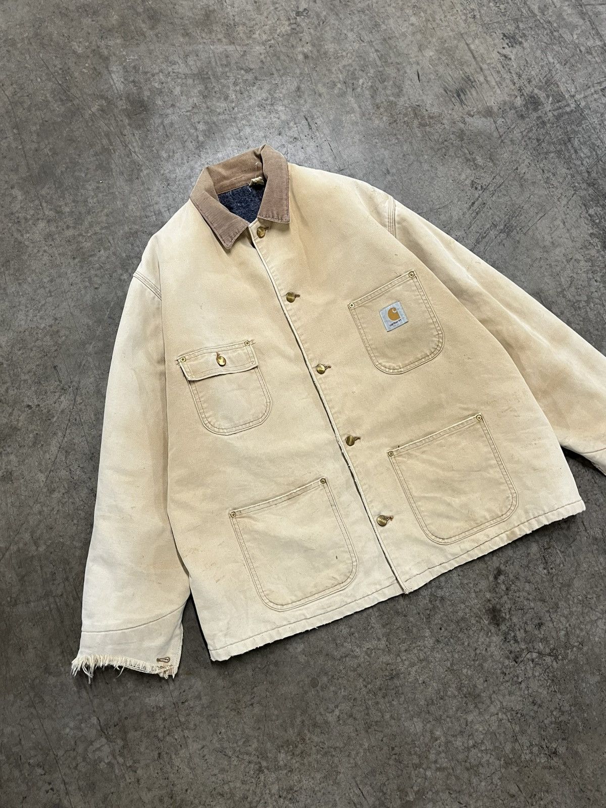 Carhartt × Vintage Carhartt chore jacket vintage blanket lined sun faded rare Size US XL / EU 56 / 4 - 3 Thumbnail