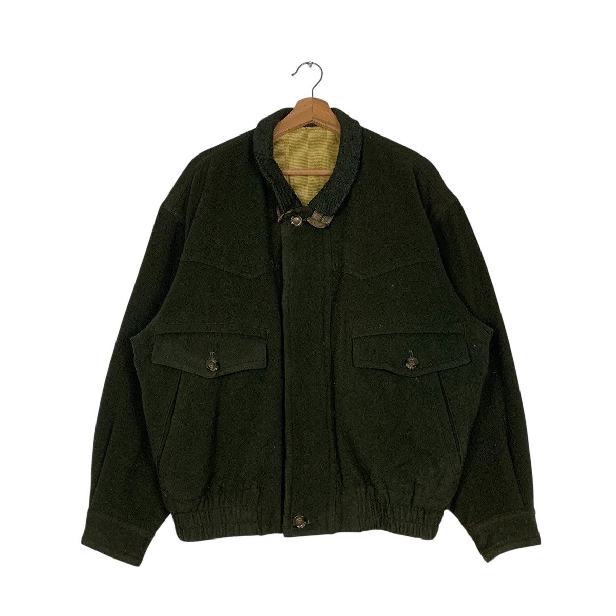 Japanese Brand Borg wool And Cashmere Bomber Jacket Size US M / EU 48-50 / 2 - 1 Thumbnail