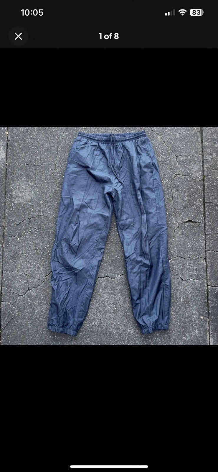 image of Vintage Givenchey Authentic Active Wear Sweatpants in Navy, Men's (Size 31)