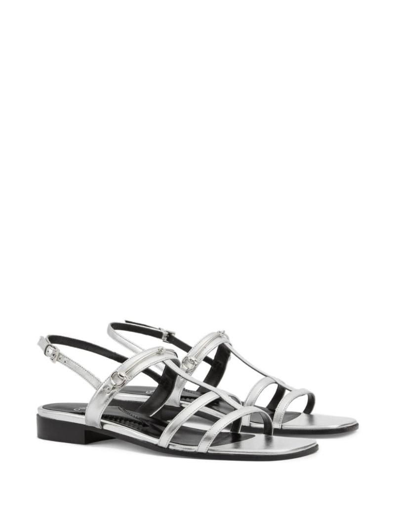 Gucci Slim Horsebit Flat Sandals SIZE 40