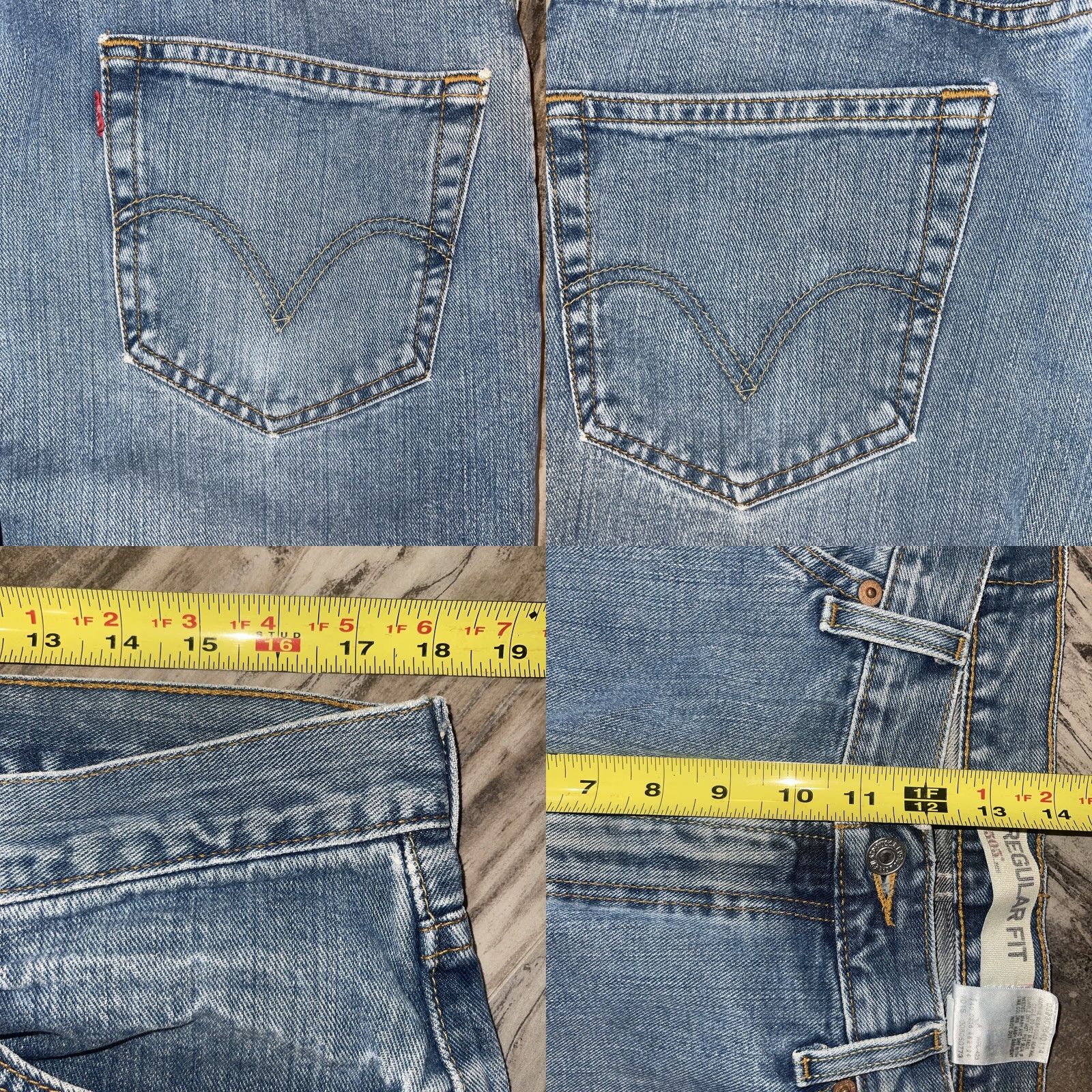 Levi's VINTAGE Levi's 505 Levi's Jeans Regular Fit 36x32 Blue Denim Mens Straight 5-Pocket Size US 36 / EU 52 - 8 Thumbnail