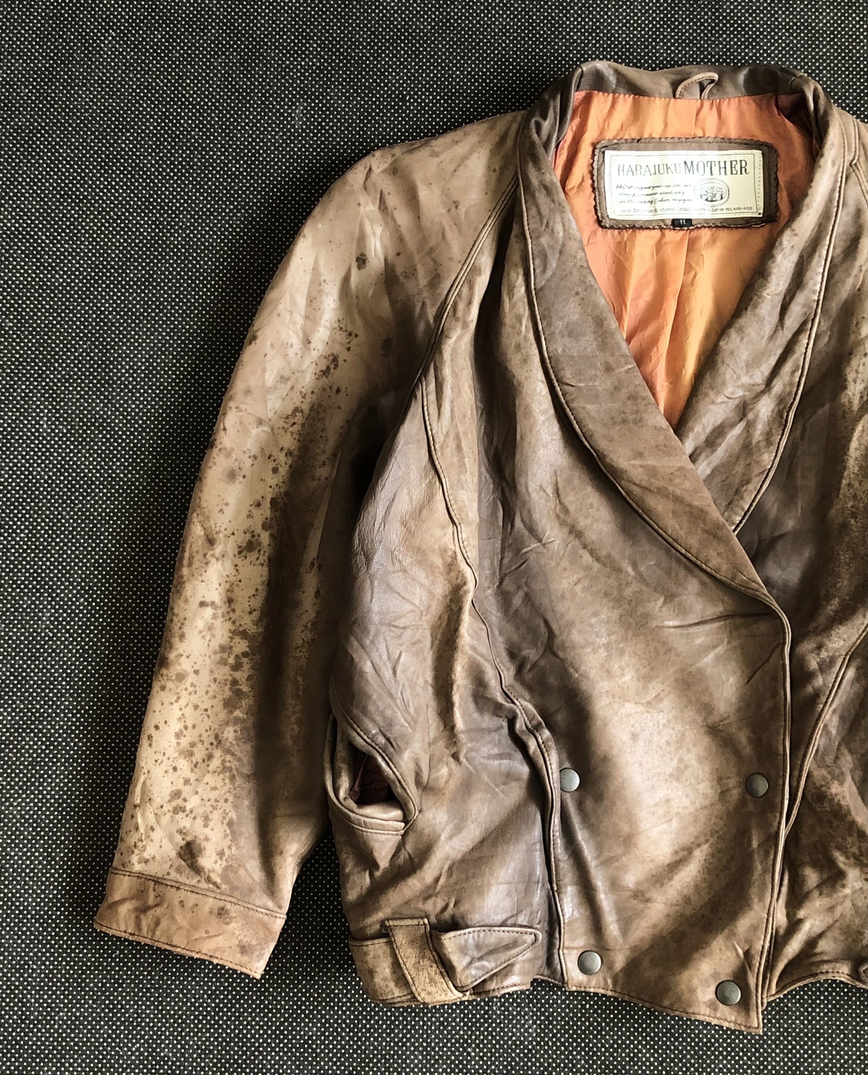 Japanese Brand VINTAGE 80’S HARAJUKU MOTHER LAMBSKIN BELTED BLOUSON JACKET Size M / US 6-8 / IT 42-44 - 4 Thumbnail