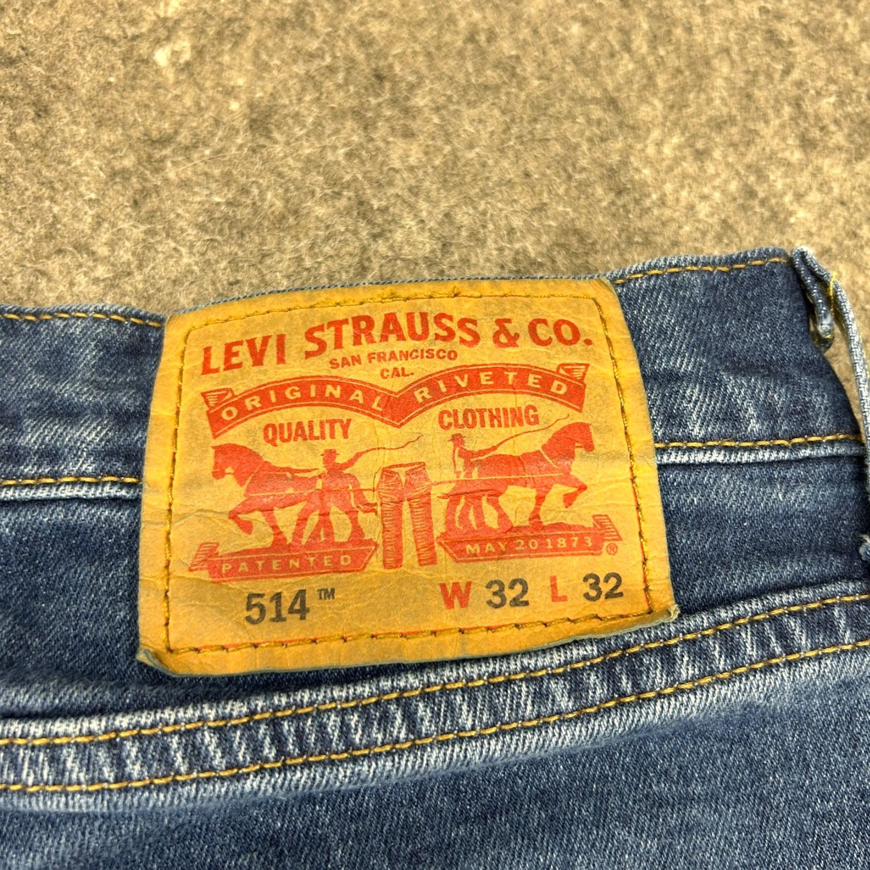 Levi's Levi's 514 Jeans Mens 32x32 Blue Slim Straight Leg Medium Wash Stretch Fabric Denim Cotton Size US 32 / EU 48 - 7 Thumbnail