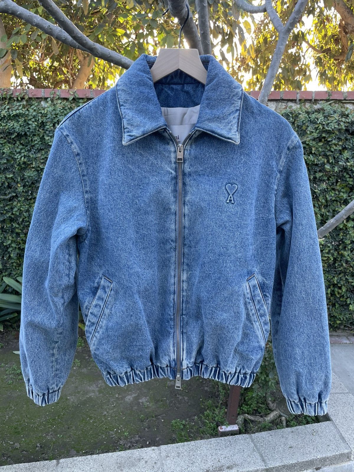 AMI AMI Paris Denim Bomber Jacket XS Blue Size US XS / EU 42 / 0 - 7 Thumbnail