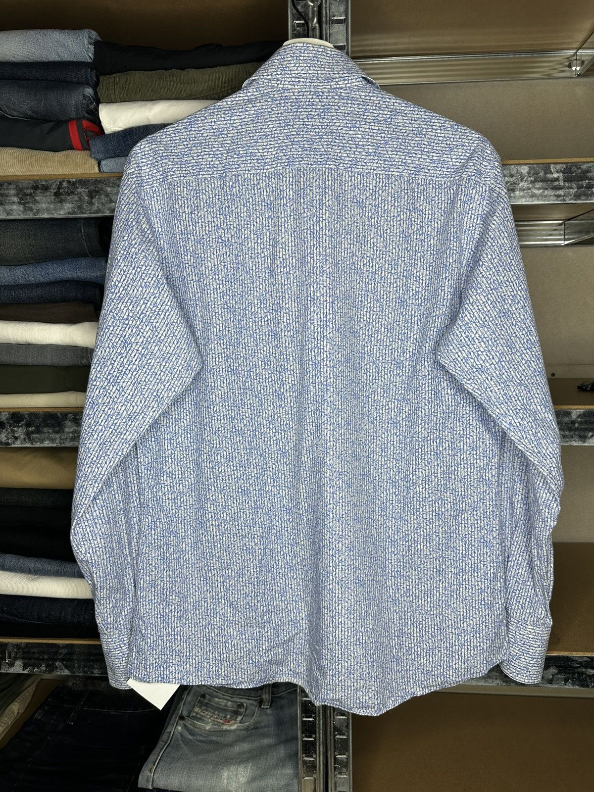 Z Zegna Z Zegna Luxury Pattern Button Up Long Sleeve Shirt Size M Size US M / EU 48-50 / 2 - 2 Thumbnail