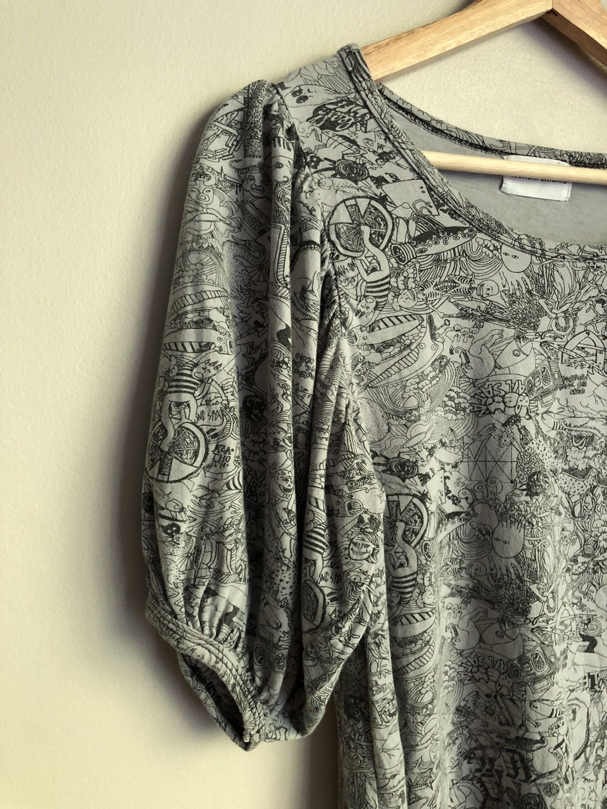 Issey Miyake × Tsumori Chisato Tsumori Chisato Archive ‘Hail Satan’ Babydoll Tee Size S / US 4 / IT 40 - 14 Thumbnail