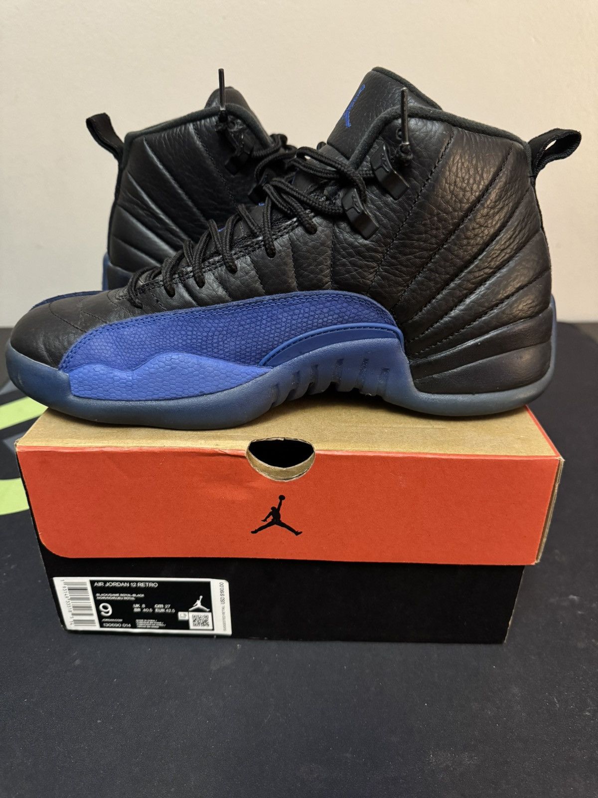 Jordan Brand Nike Air Jordan 12 Retro Black Royal Game Blue Size 9 Size US 9 / EU 42 - 5 Thumbnail