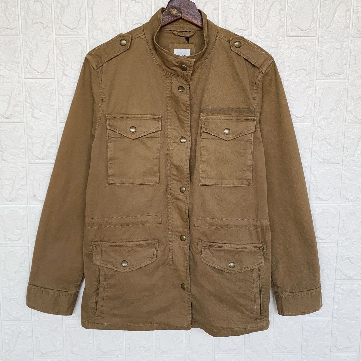 Gap Gap Military Chore Jacket Brown Zipper Snap Button Size US M / EU 48-50 / 2 - 3 Thumbnail