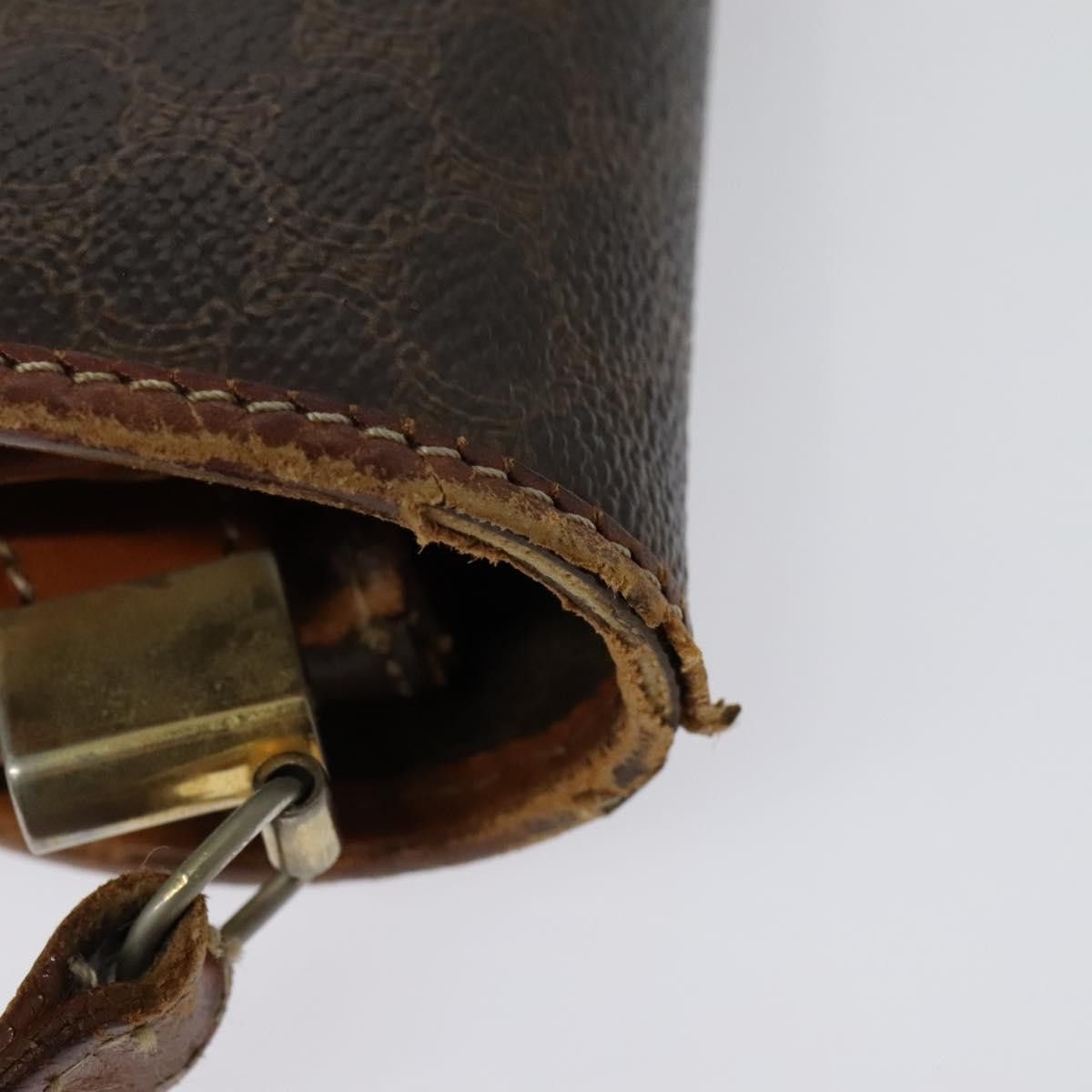 Celine CELINE Macadam Canvas Shoulder Bag Pvc Leather Brown Gold Size ONE SIZE - 9 Thumbnail